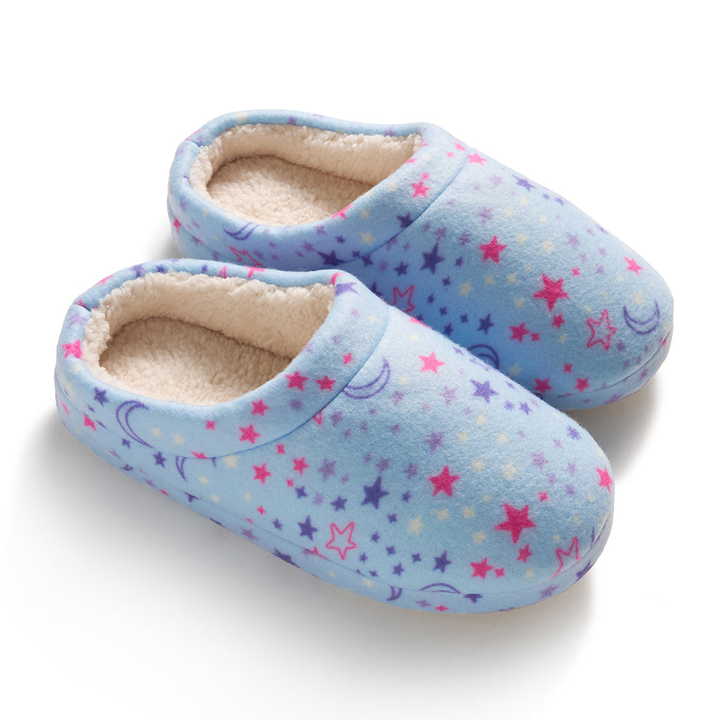 Froster Window Stars; @Girls Printed Stars Fleece Clog Slipper