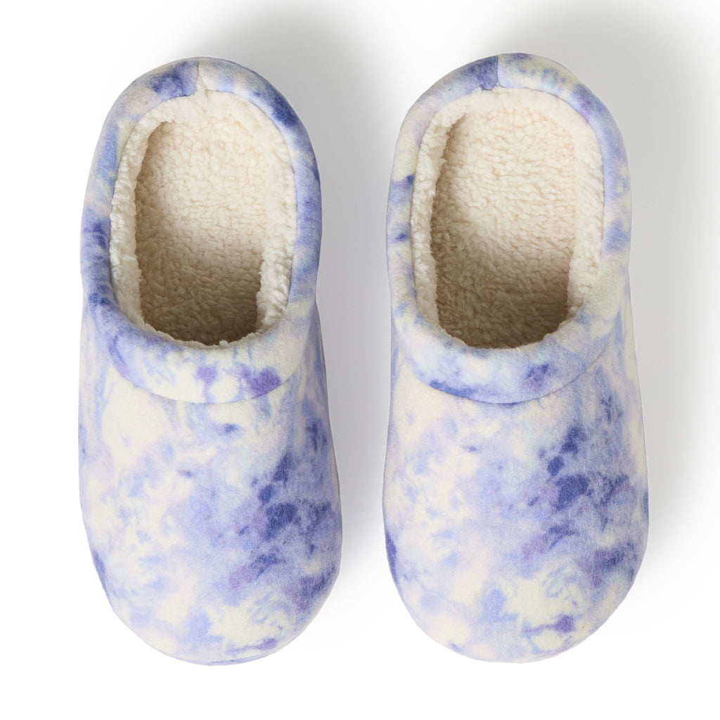 Coastline Blue Tie Dye; @Girls Printed Tie Dye Fleece Clog Slipper