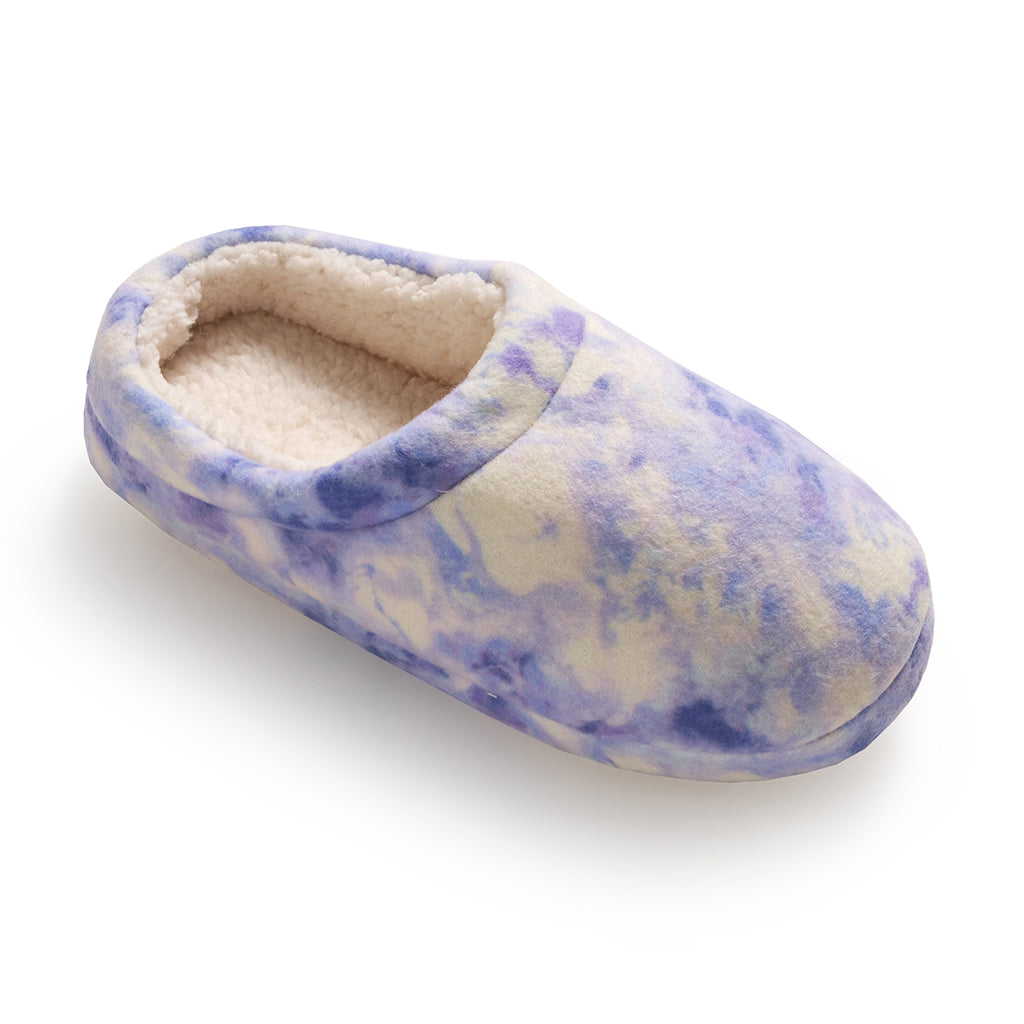 Coastline Blue Tie Dye; @Girls Printed Tie Dye Fleece Clog Slipper