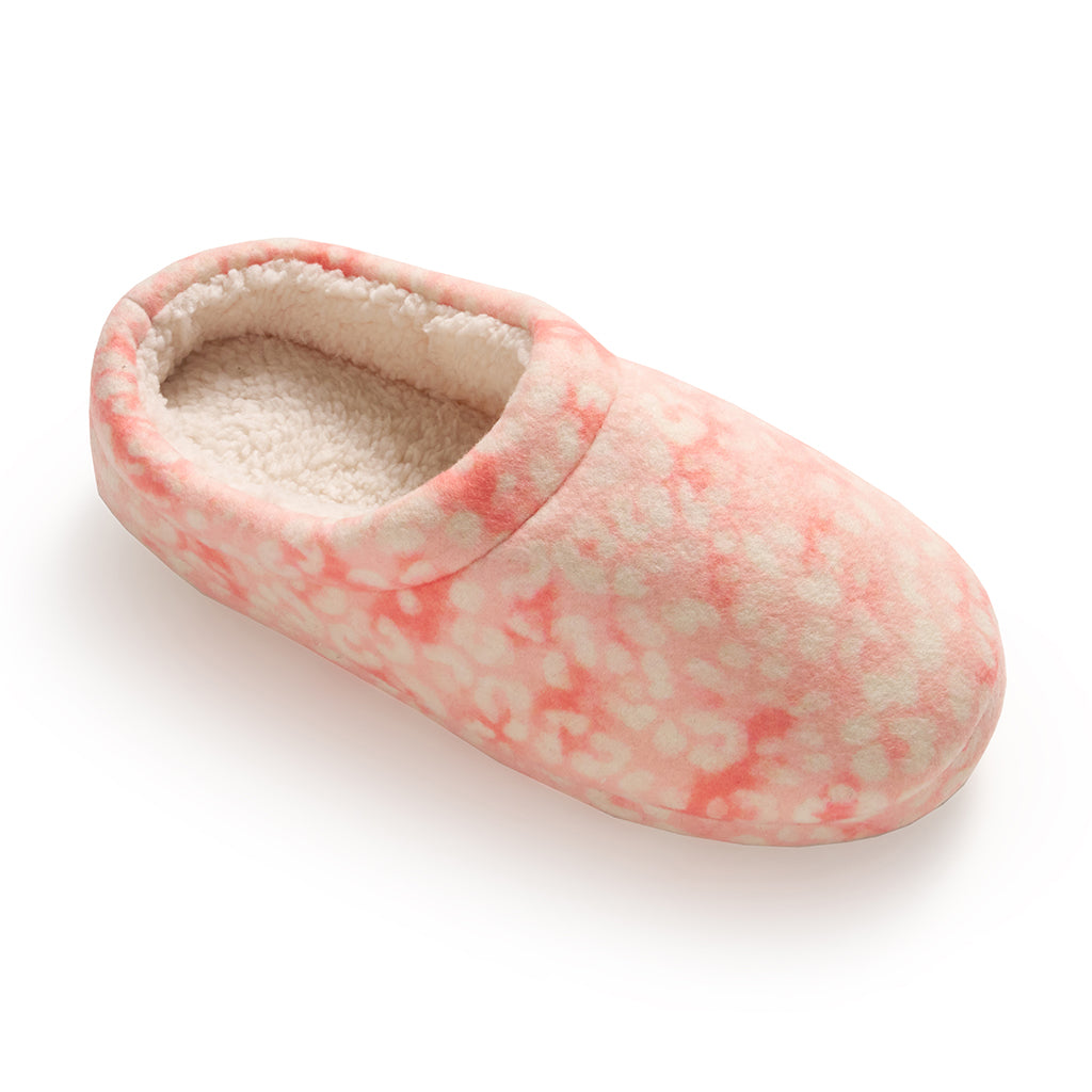 Desert Flower Animal; @Girls Printed Leopard Fleece Clog Slipper