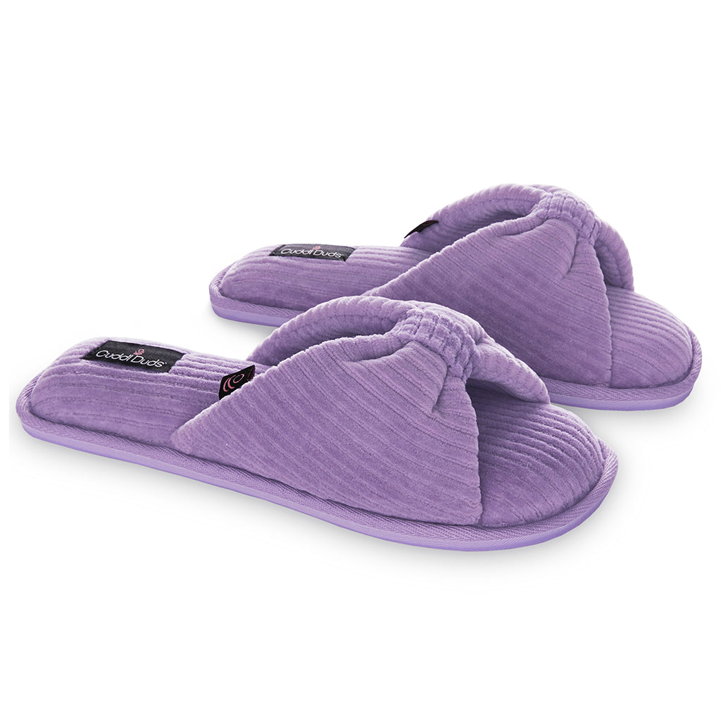 Lavender Fog;@Gathered Corduroy Slide Slipper