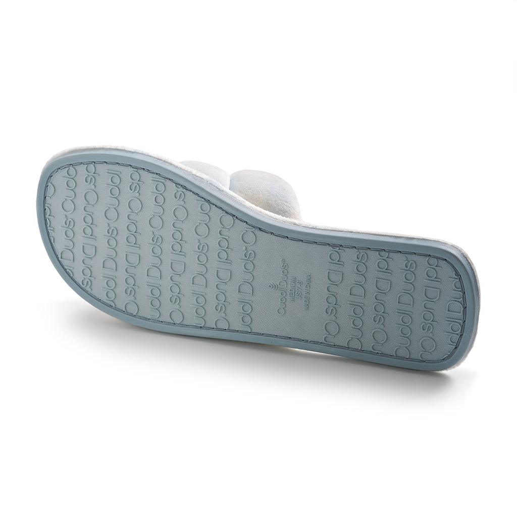 Country Air Gingham;@Puffy Velour Slide Slipper