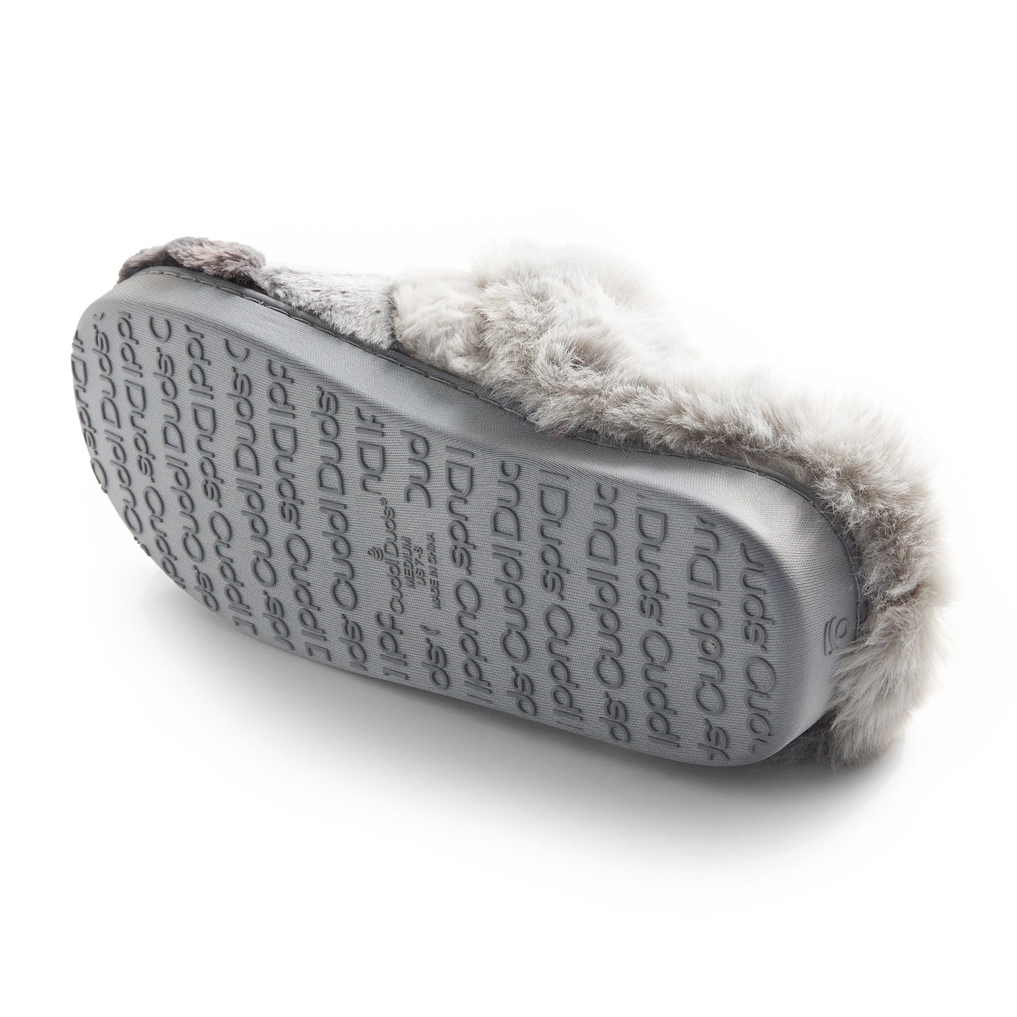 Glacier Gray Multi;@A Faux Fur clog slipper with Nostalgia Rose layers