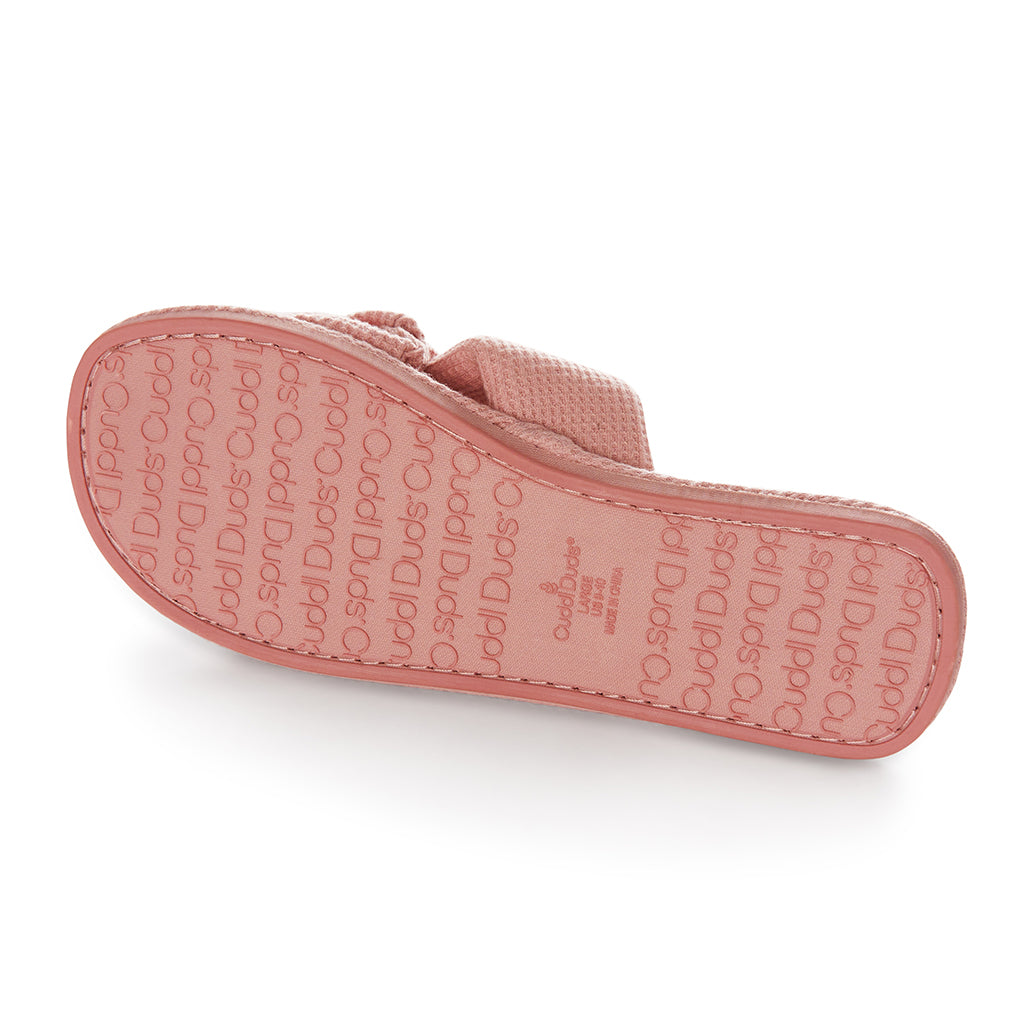 Pink;@Waffle Jersey X-Band Slide Slipper