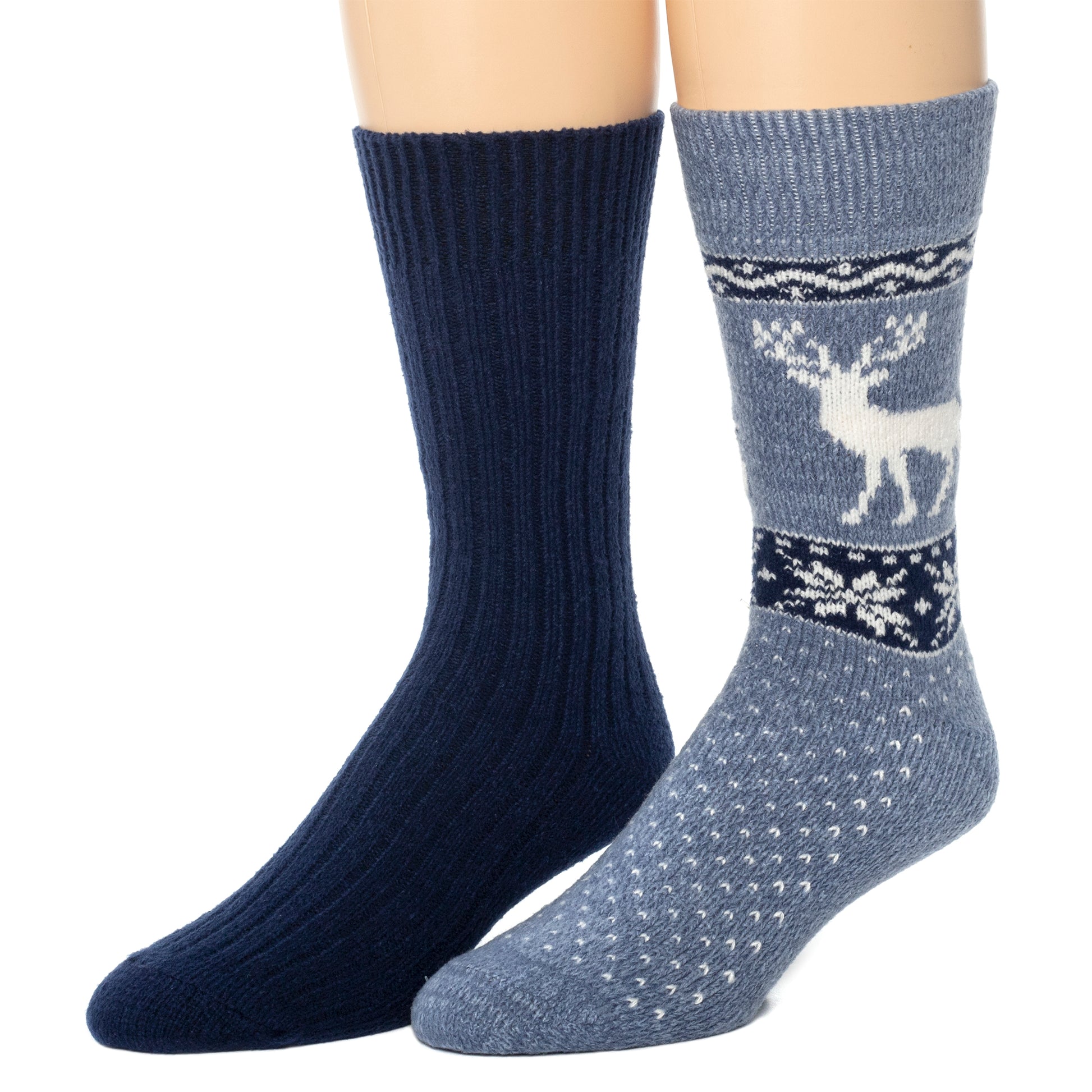 Mens Deer Fairisle Boot Sock 2-Pack