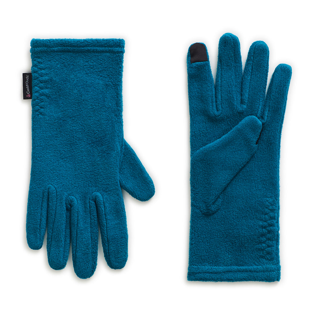 Deep Lagoon;@Fleece Side Ruched Glove