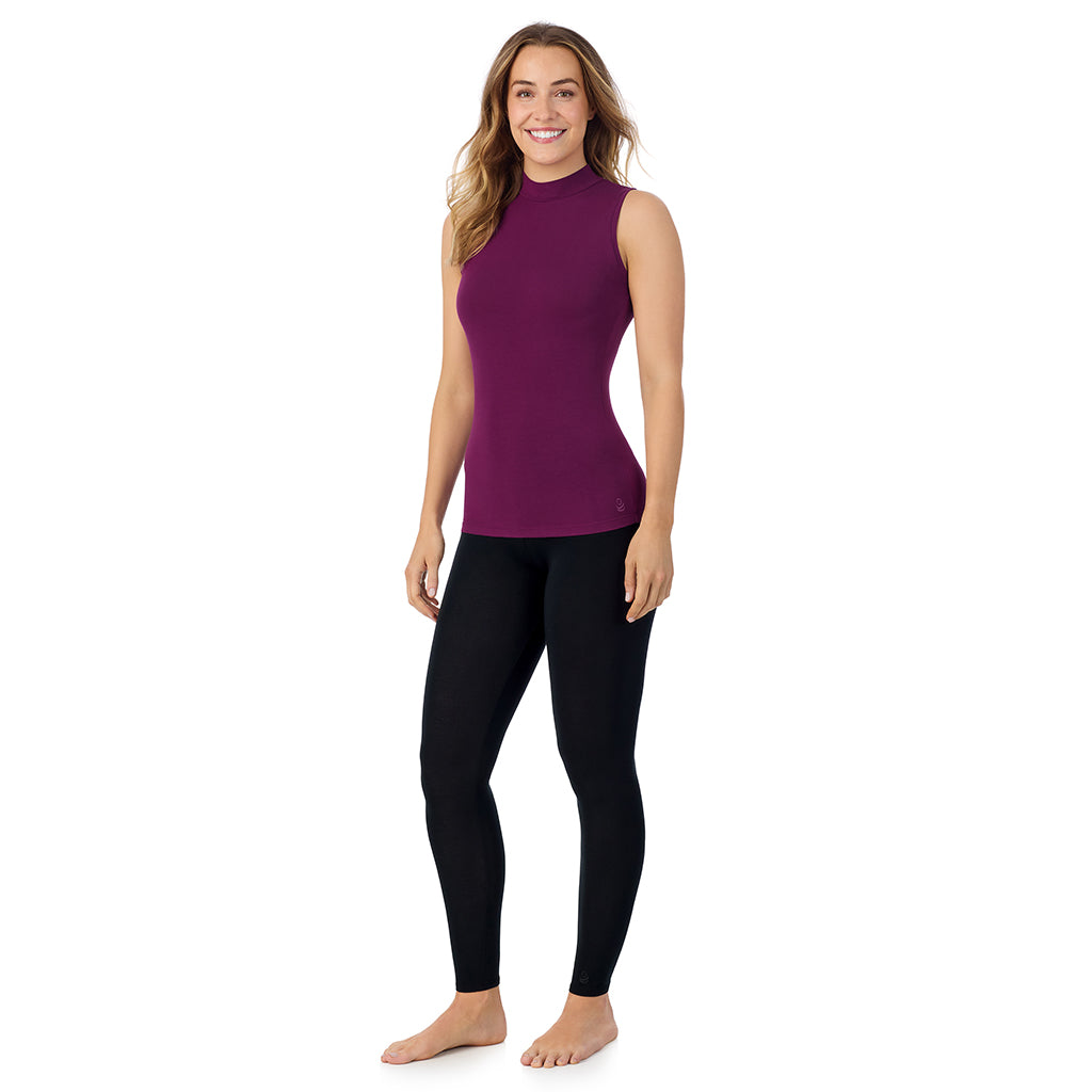 Dark Purple;Model is wearing size S. She is 5'11.5", Bust 34", Waist 26", Hips 37". @A lady wearing Cotton-Blend Short Sleeve Notch Collar with Cropped Pant Pajama Set.