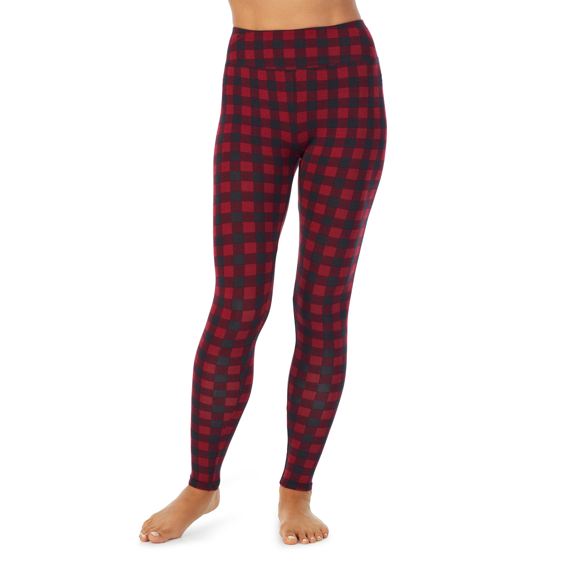 A lady wearing a Red Buffalo high waist legging.
