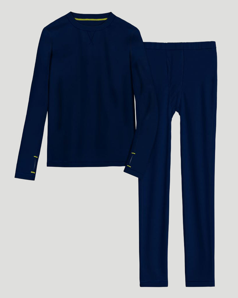 Navy Blazer long sleeve crew t-shirt and pant set