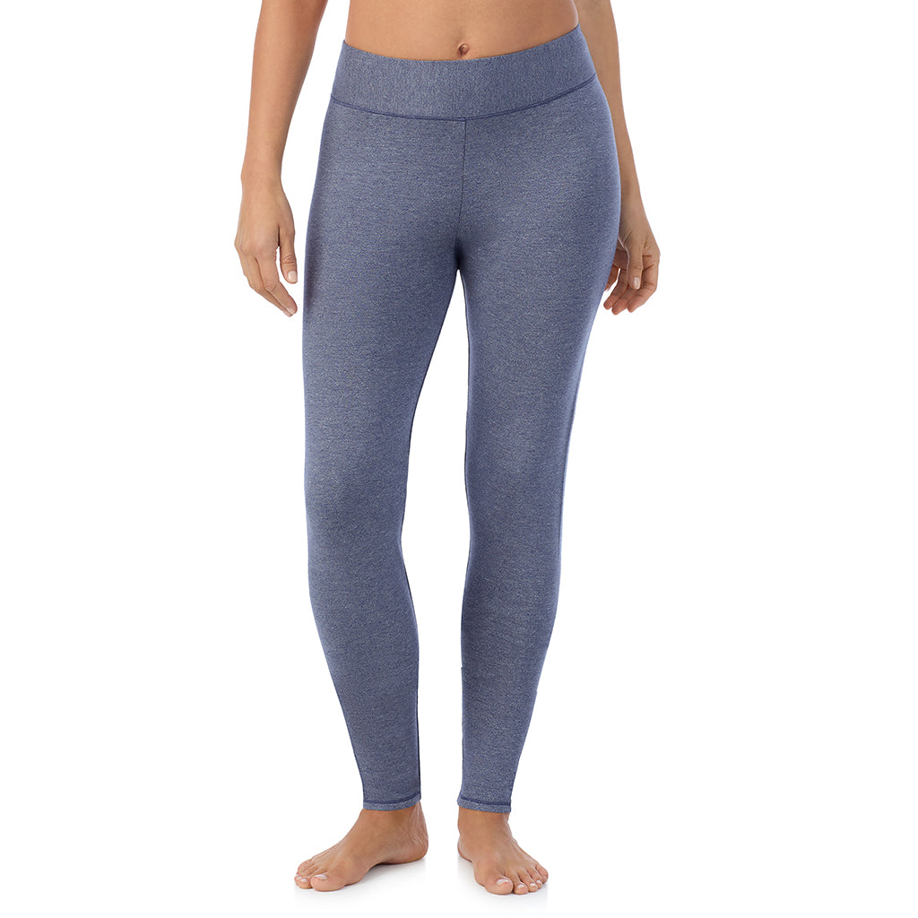 Twilight Blue Heather;Model is wearing size S. She is 5'8", Bust 34", Waist 24.5", Hips 35". @ A Lady is wearing Ultra Cozy Legging