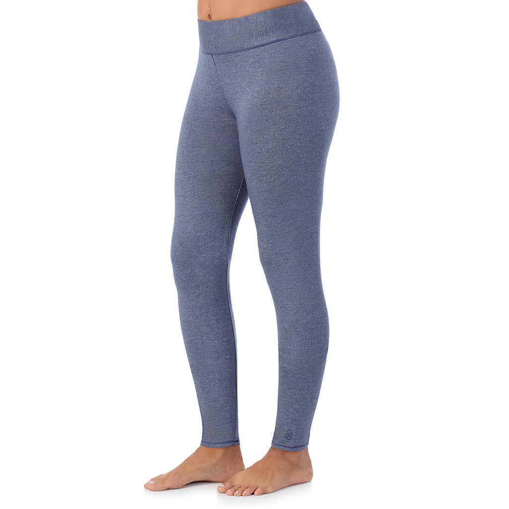 Twilight Blue Heather;Model is wearing size S. She is 5'8", Bust 34", Waist 24.5", Hips 35". @ A Lady is wearing Ultra Cozy Legging