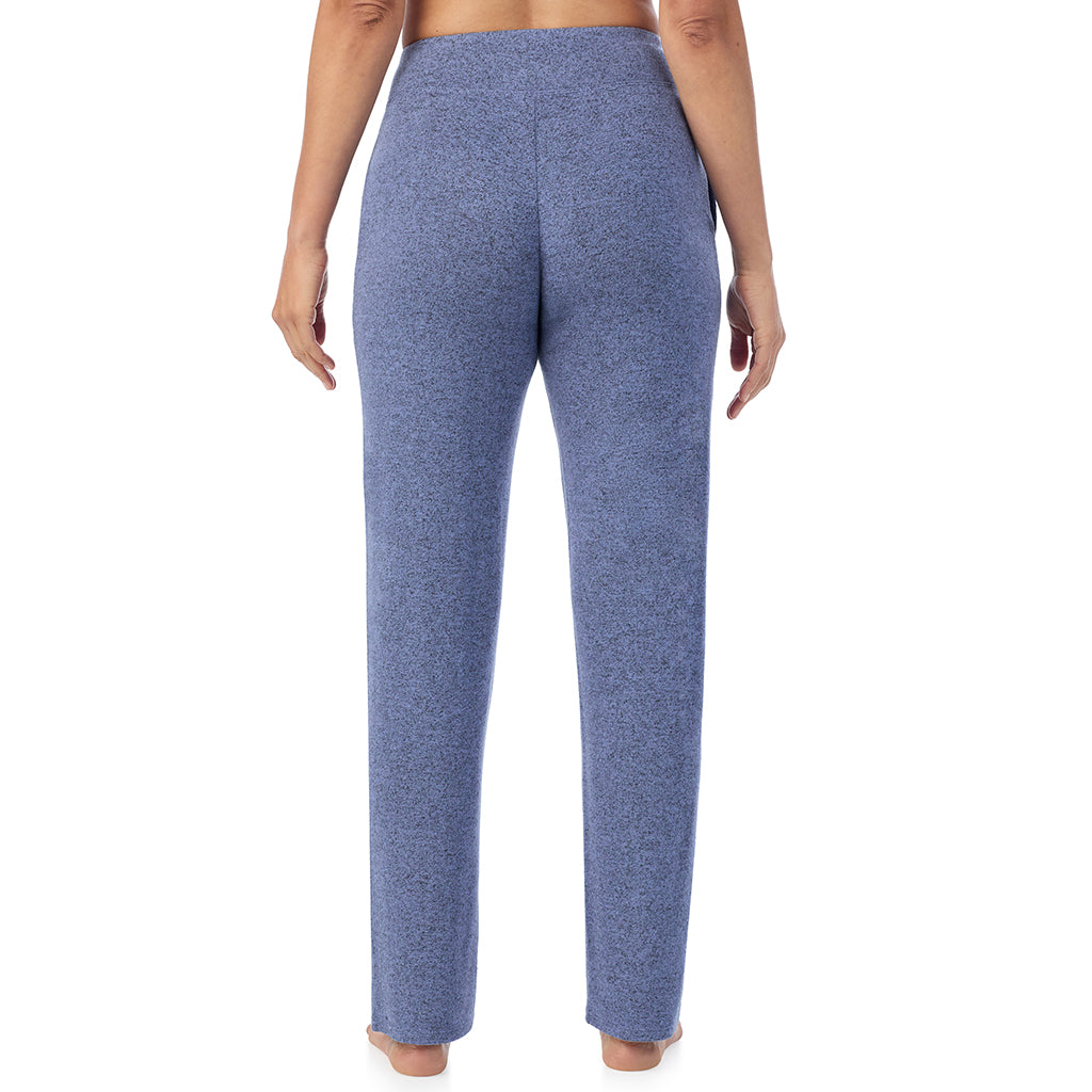Marled Velvet Blue; Model is wearing size S. She is 5'8", Bust 34", Waist 24.5", Hips 35". @A lady wearing a Marled Velvet Blue lounge pant.