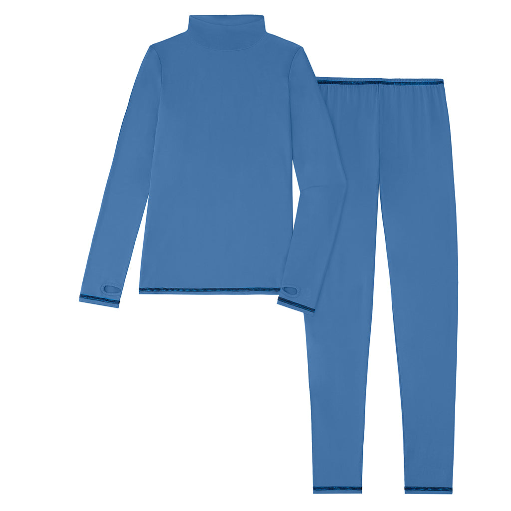 A Blue Comet Girls Comfortech Stretch Poly 2 pc. Long Sleeve Mock Neck & Pant Set