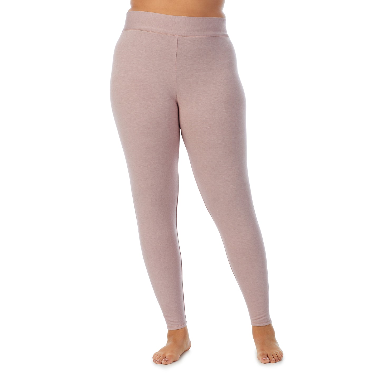 Mauve Shadow Heather;Model is wearing size 1X. She is 5’11”, Bust 36”, Waist 36.5”, Hips 47.5”.@A lady wearing Ultra Cozy Legging PLUS