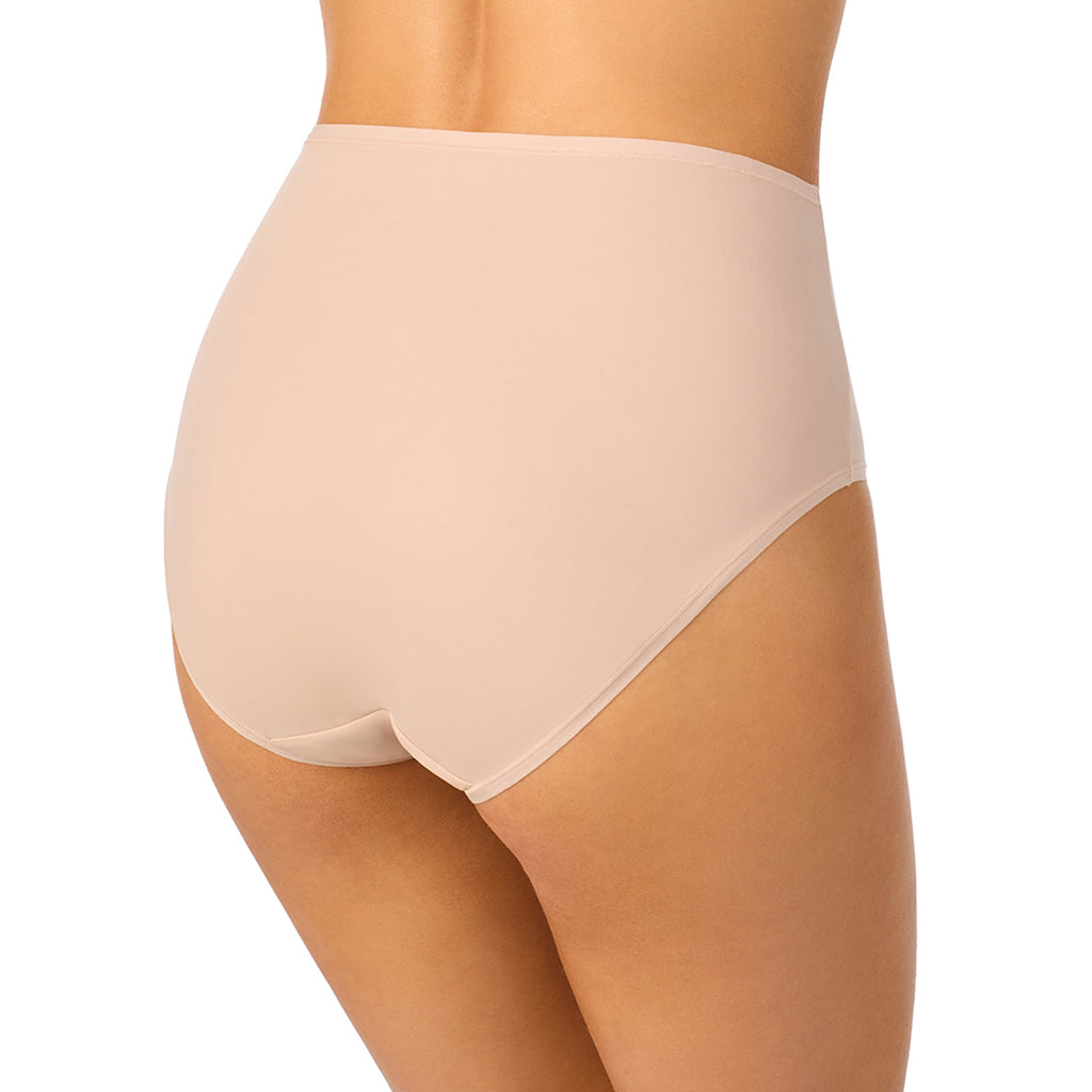 Rose Dust/Rose Dust/Black;Model is wearing size S. She is 5'8", Bust 34", Waist 25", Hips 36". @A lady wearing Brushed Microfiber Full Brief Panty 3-Pack