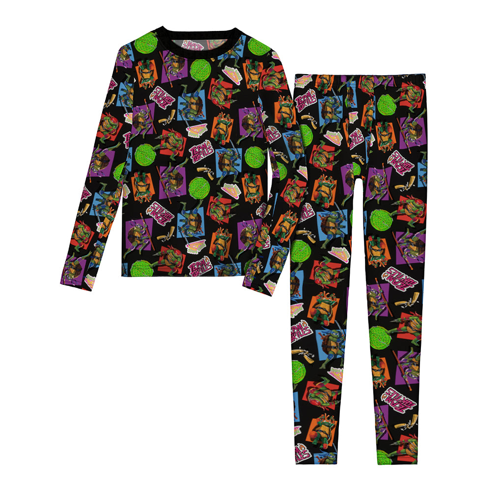 Teenage Mutant Ninja Turtles Boys One Piece Pajamas Size 4-14
