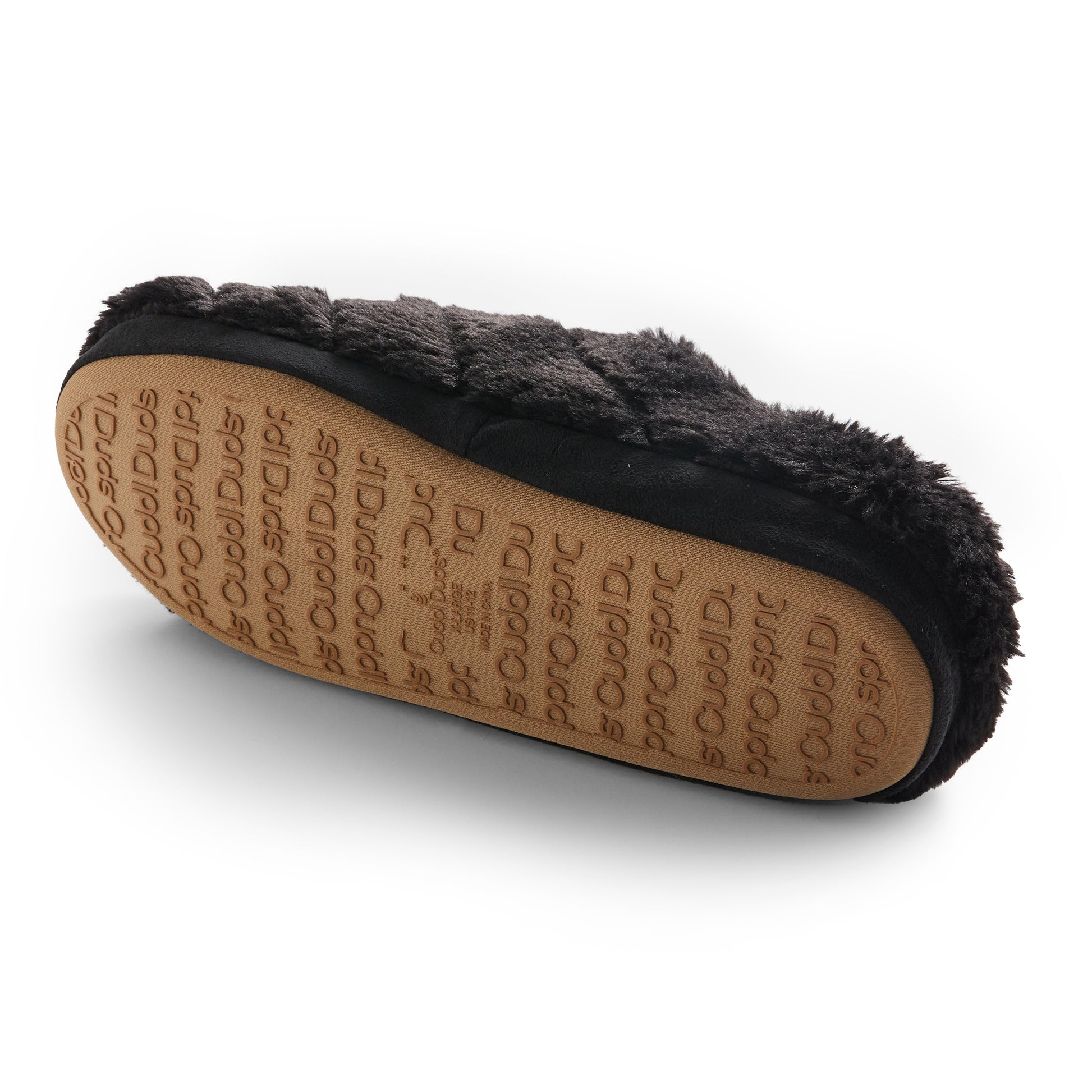 Black Multi;@Faux Fur Puff Clog black Slipper