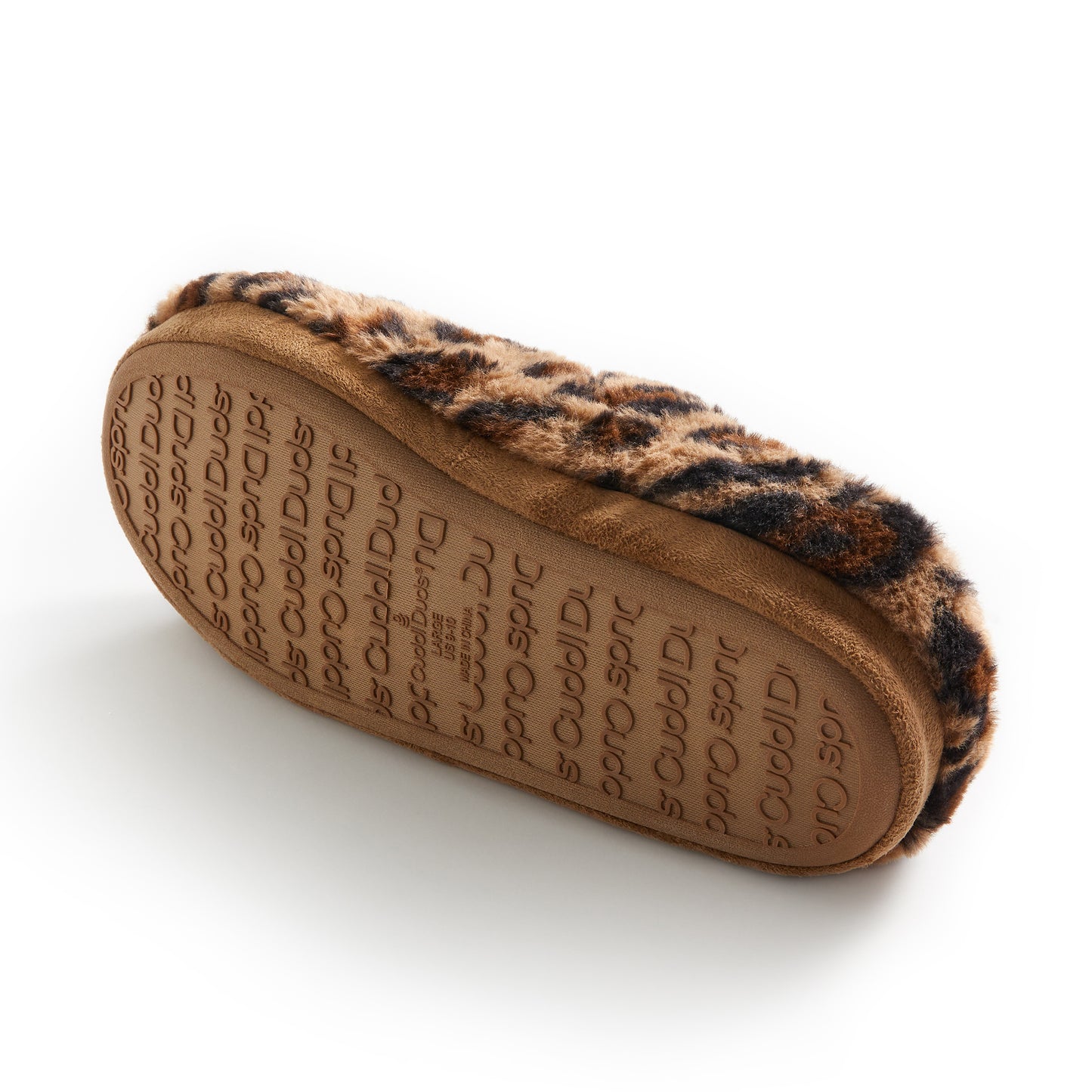 Natural Leopard;@Faux Fur Puff Clog Slipper with leopard print