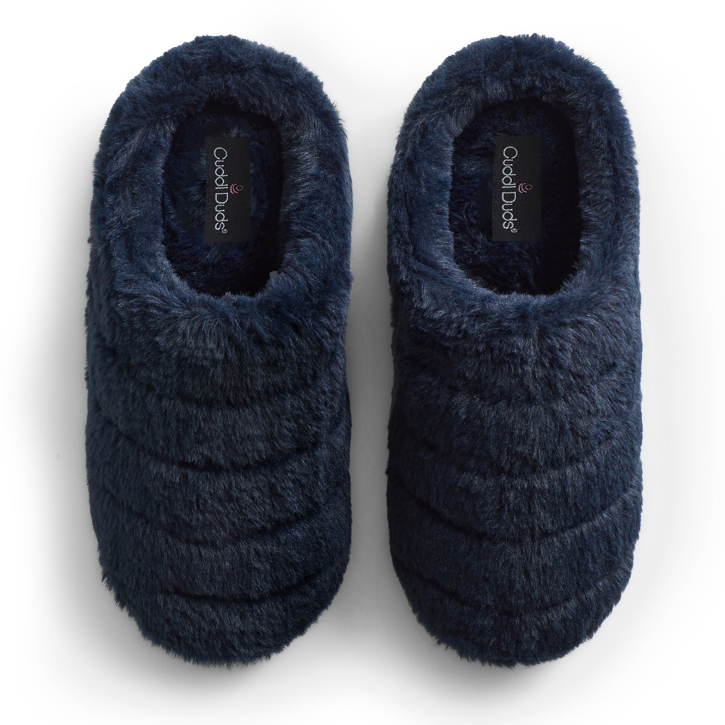 Peacoat;@Faux Fur Puff Clog peacoat Slipper