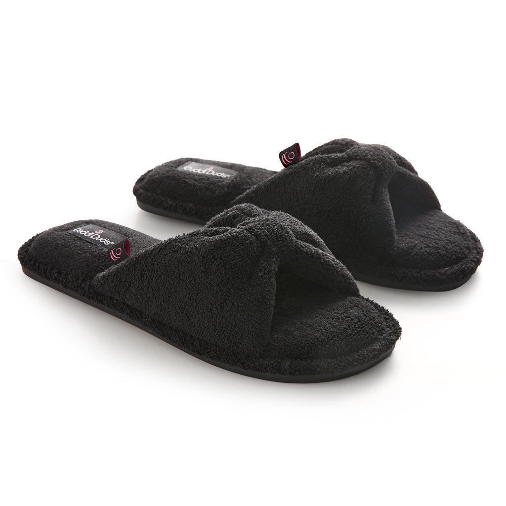 Gathered Terry Slide Slipper Cuddl Duds