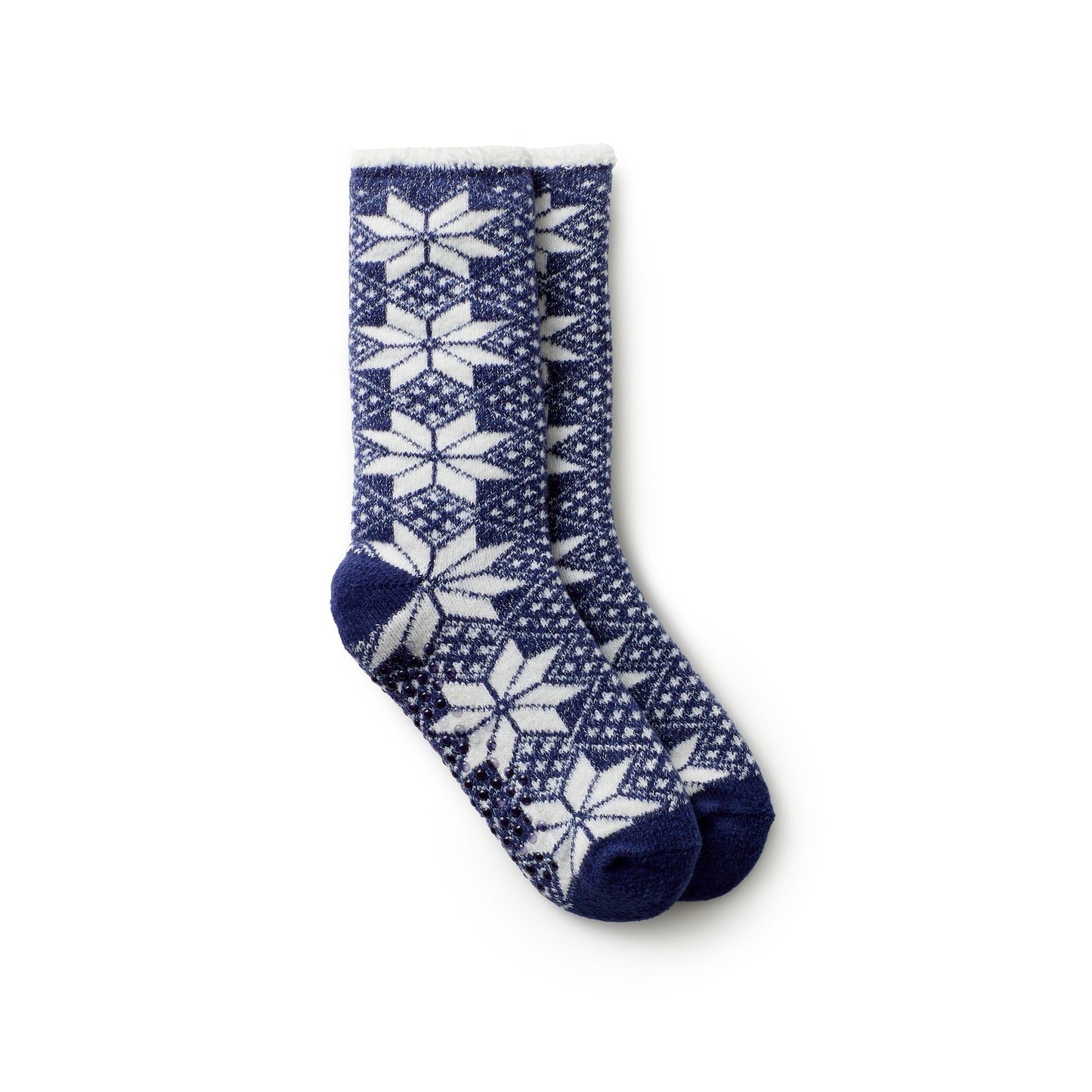 Peacoat;@Snowflake peacoat Cozy Lined Lounge Crew Sock