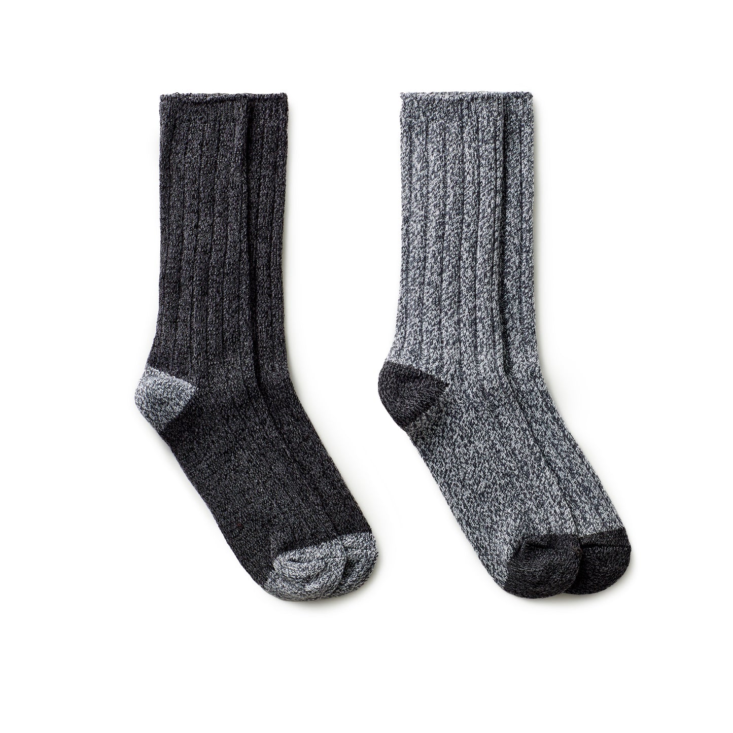 Asphalt;@Mens Twist Rib Boot Asphalt Sock 2PK