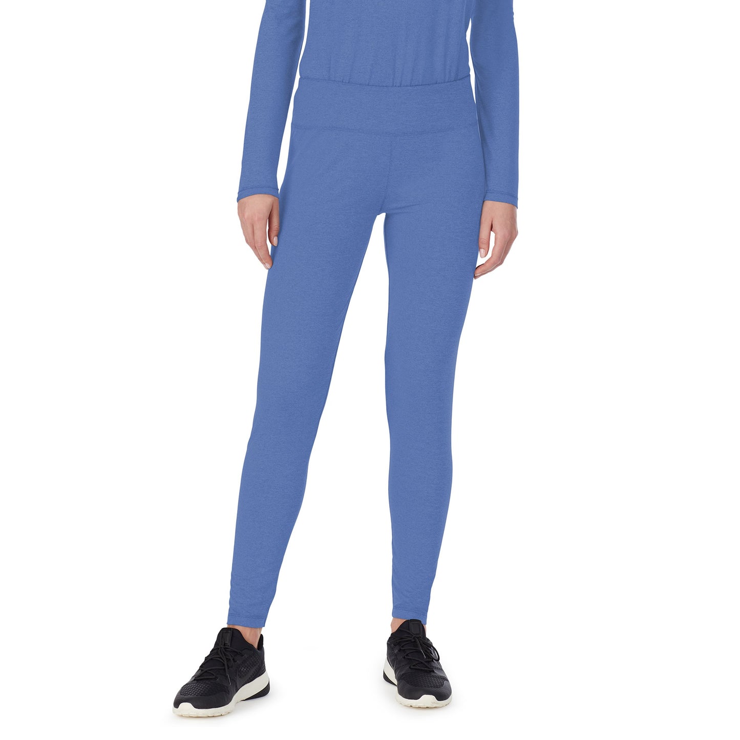 Ceil;@A lady wearing ceil long sleeve underscrub legging petite.