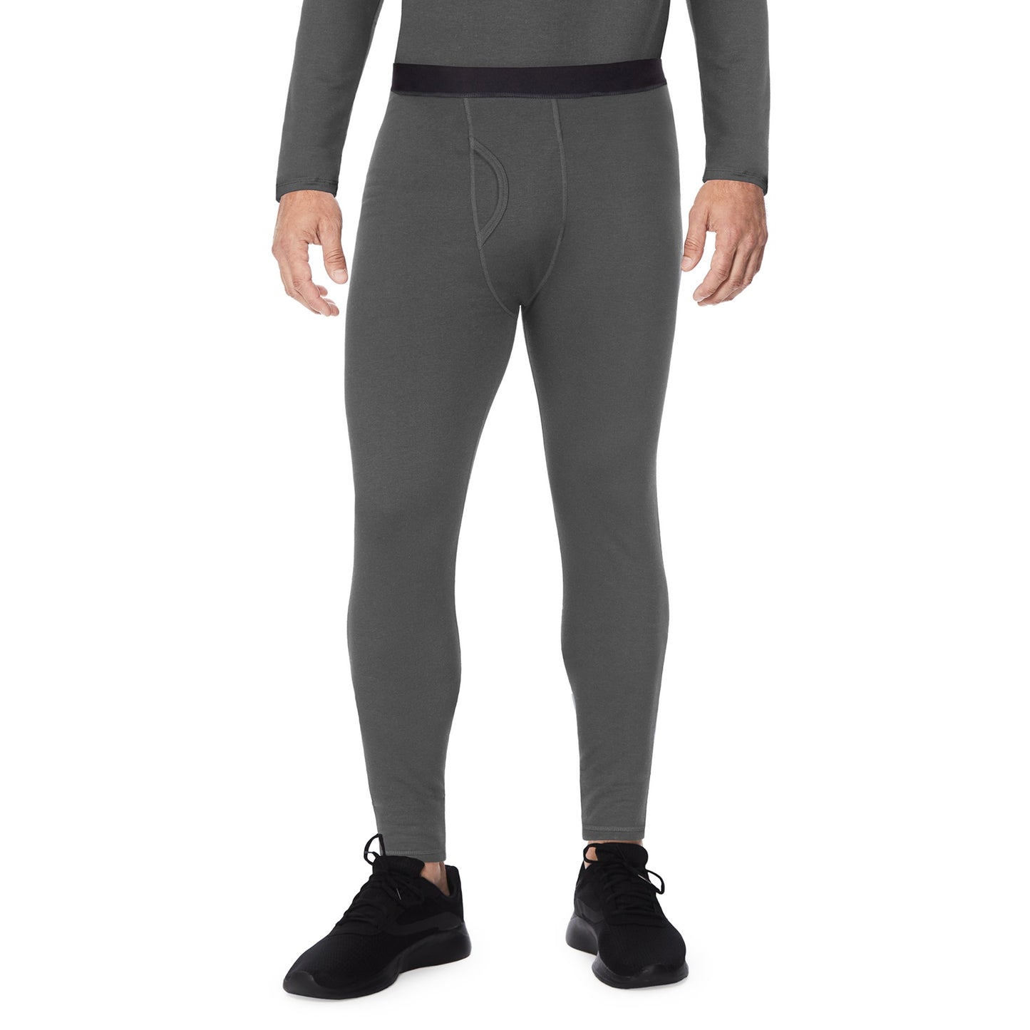 Charcoal;Model is wearing size M. He is 6'2", Waist 32", Inseam 32".@A man wearing charcoal underscrub pant.