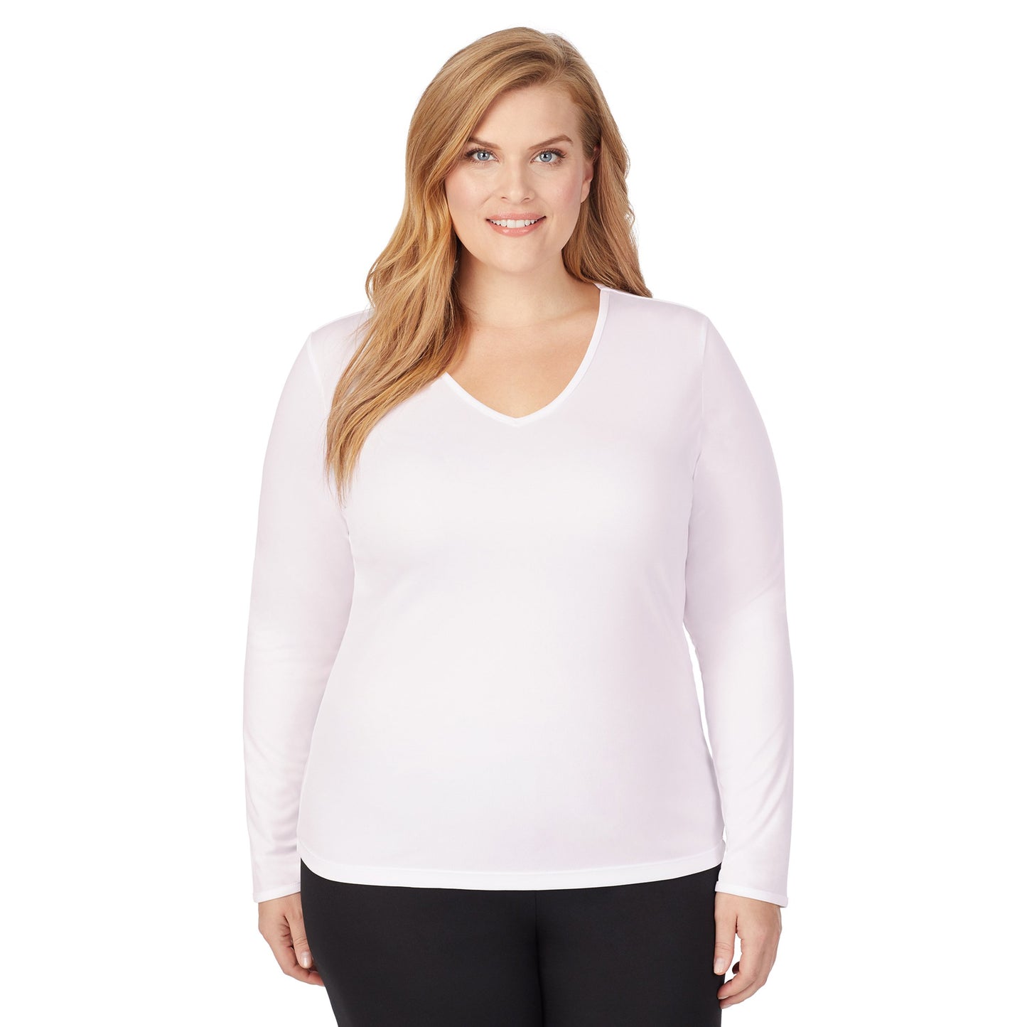Blush Pink;Model is wearing size 1x. She is 5'9", Bust 38", Waist 36", Hips 48.5".