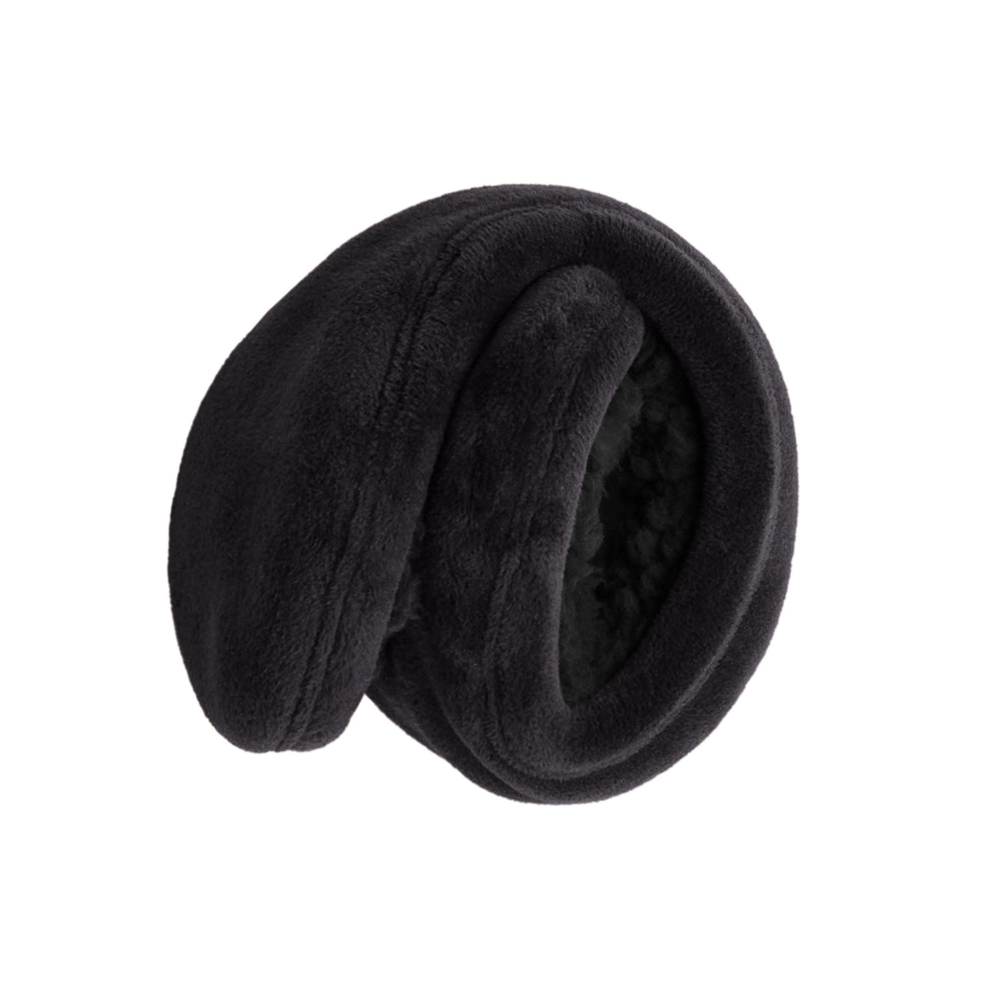 Black;@Double plush velour sherpa behind the head earwrap.
