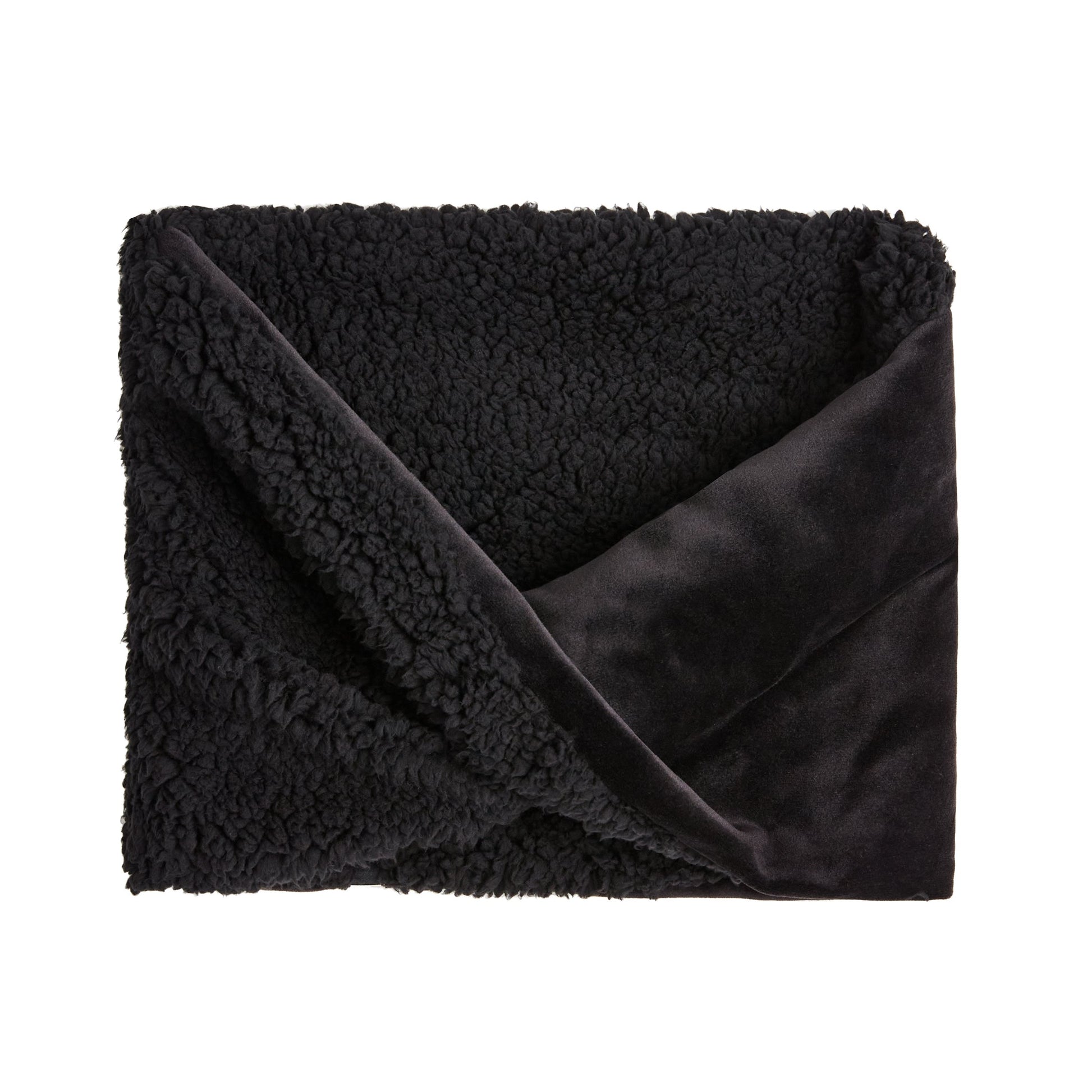 Double Plush Velour and Sherpa Reversible Neckwarmer