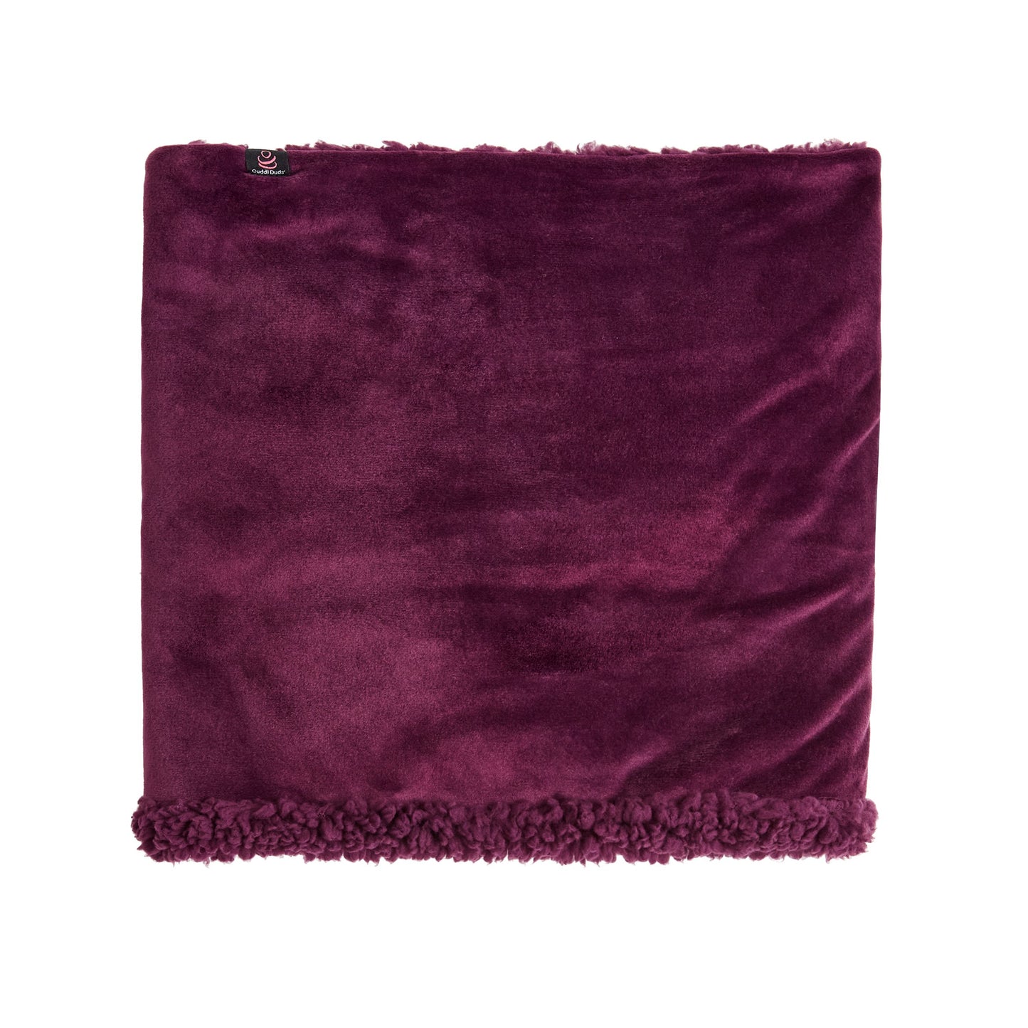 Deep purple;@Double Plush Velour and Sherpa Reversible Neckwarmer