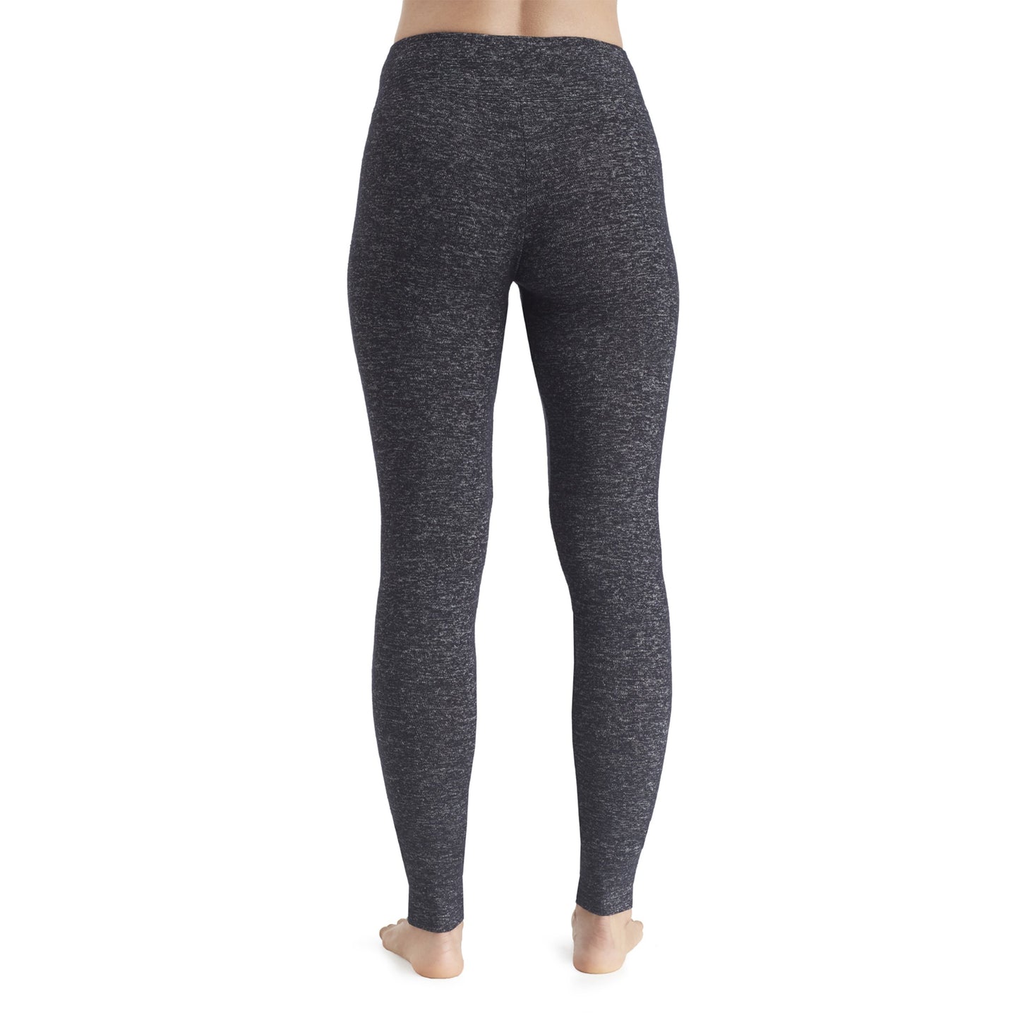 Charcoal Heather;Model is wearing size S. She is 5’9”, Bust 32”, Waist 25.5”, Hips 36”.@A lady wearing softknit legging