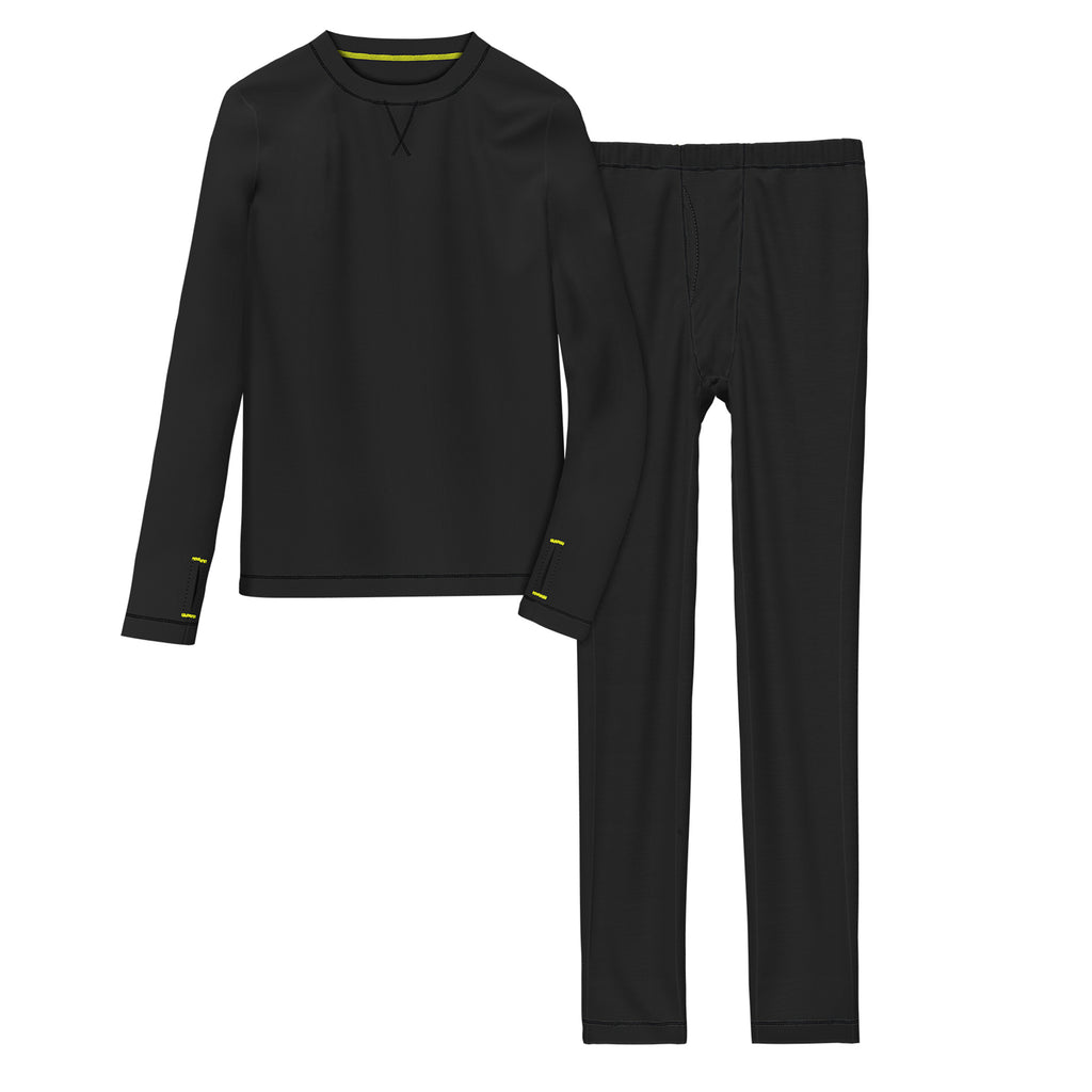 Boys Comfortech Stretch Poly 2 pc. Long Sleeve Crew & Pant Set - Cuddl Duds