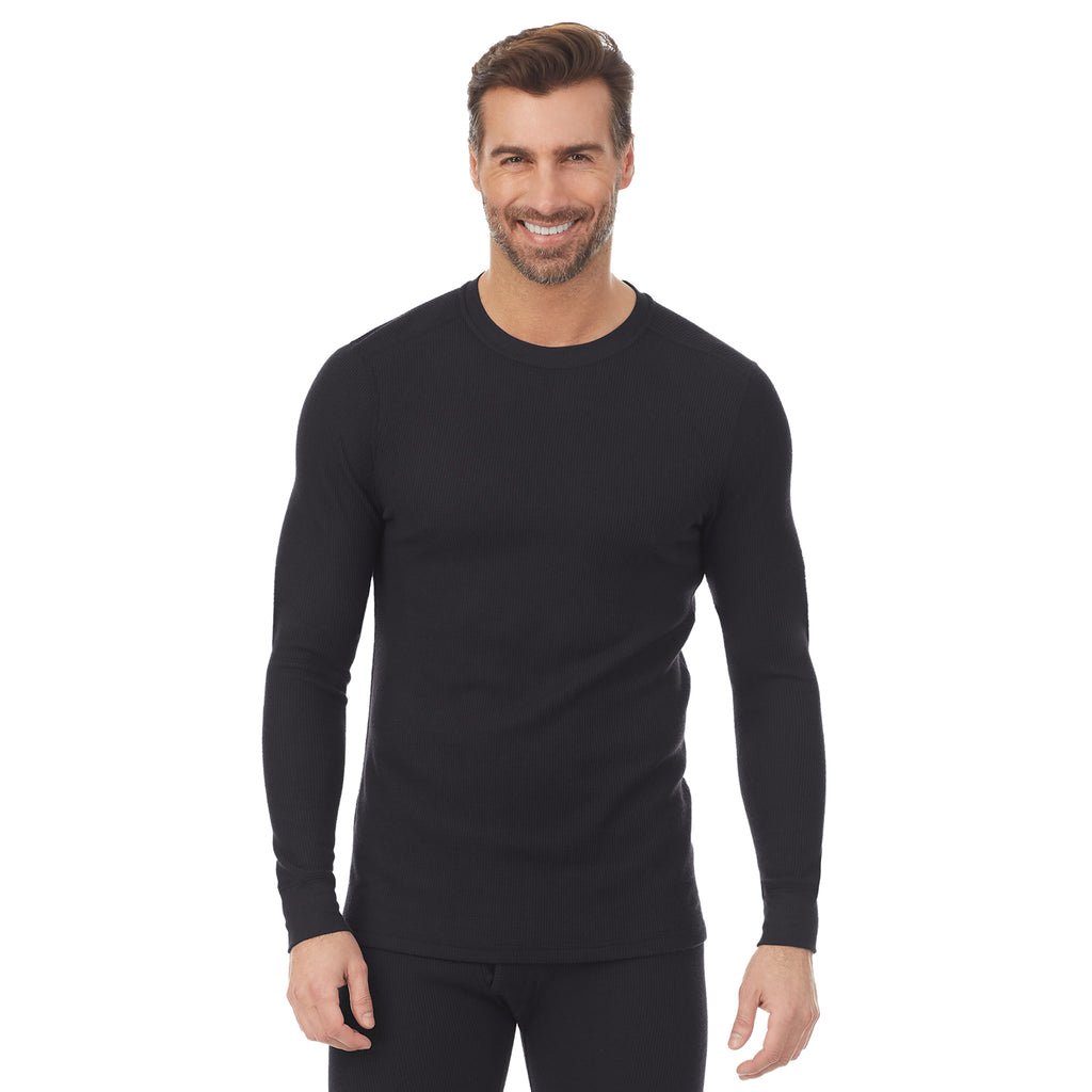 Long-sleeved thermal shirt in black