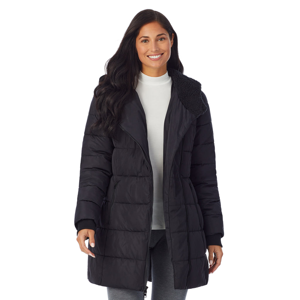 EXTRA LONG DOWN PUFFER JACKET - Black