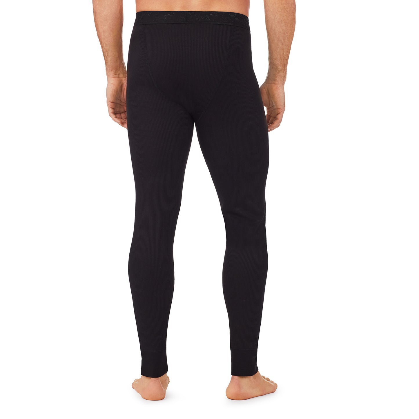 Black; Model is wearing size M. He is 6'1", Waist 31", Inseam 33".@lower body of A man wearing black pant
