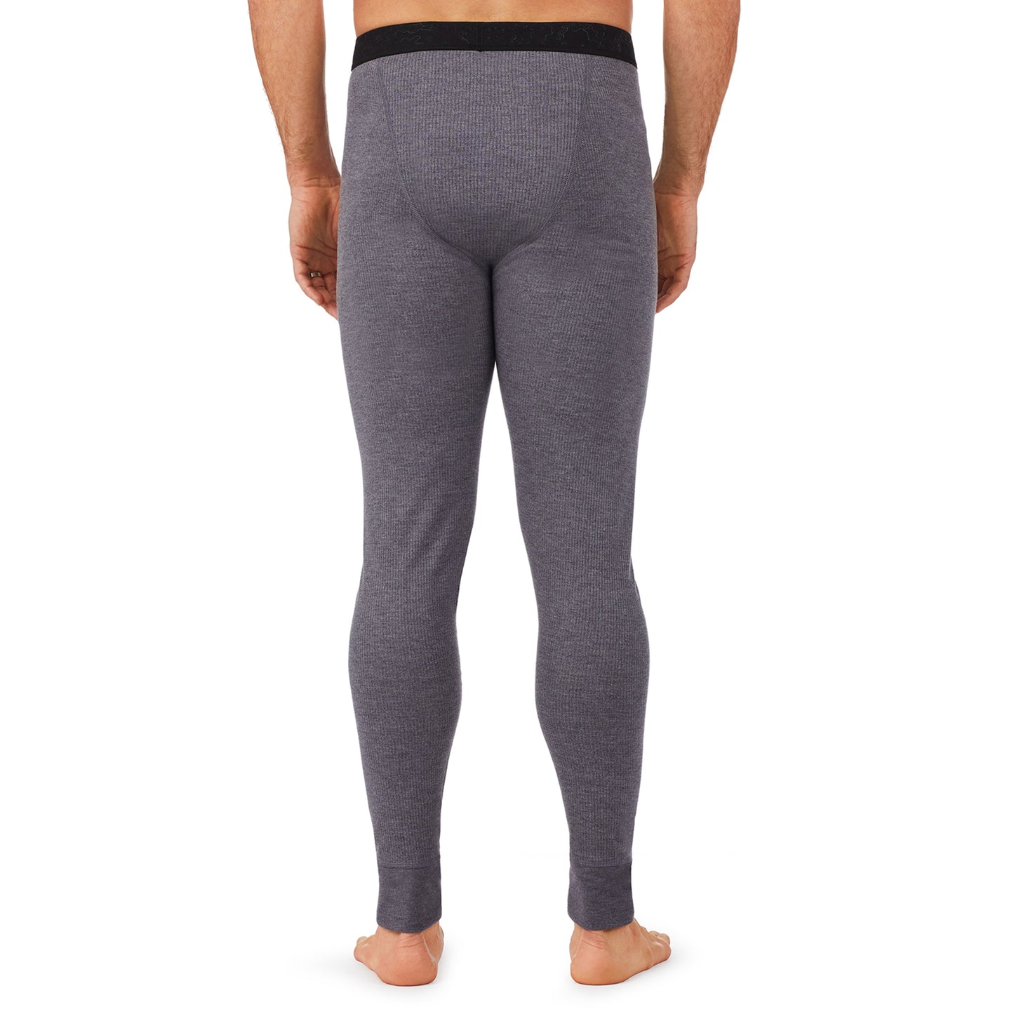 Charcoal Heather; Model is wearing size M. He is 6'1", Waist 31", Inseam 33".@lower body of A man wearing grey pant