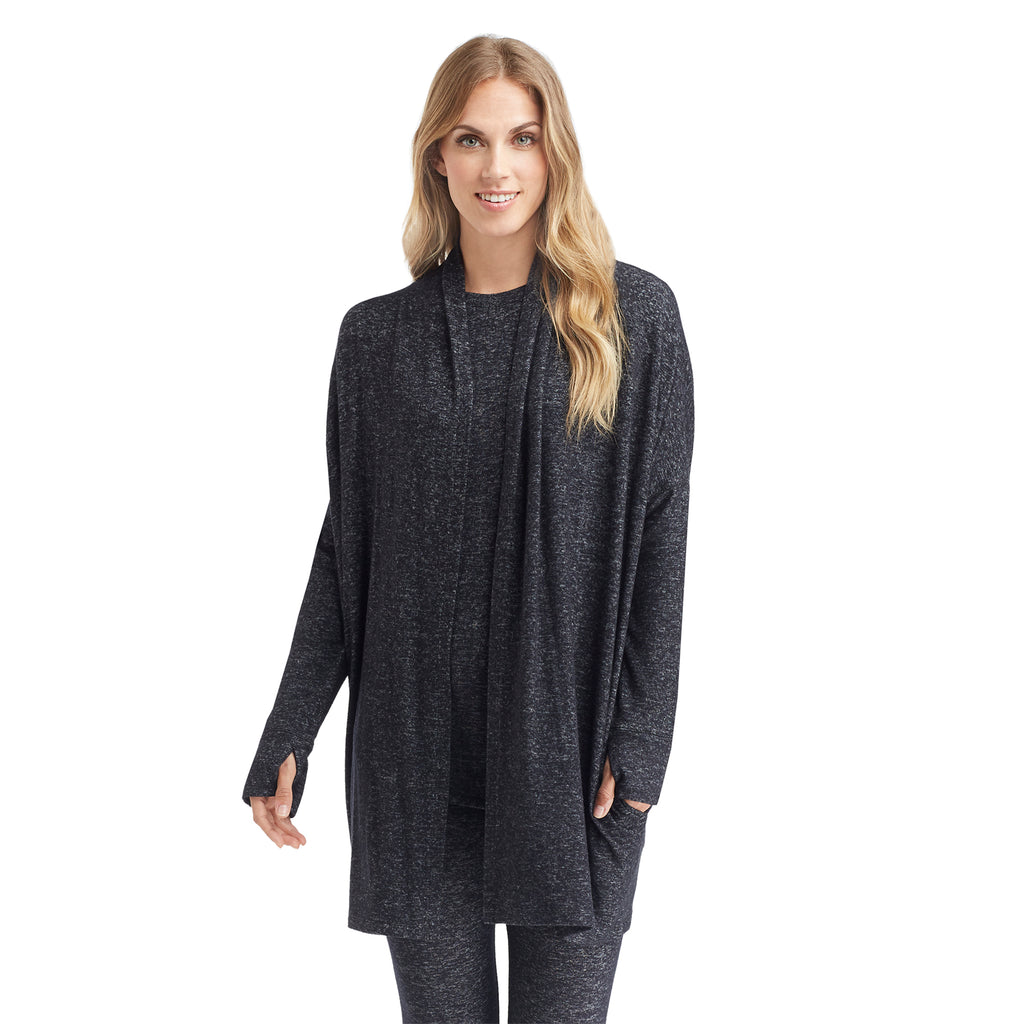 Cuddl Duds Double Plush Velour Pullover Carbon Gray