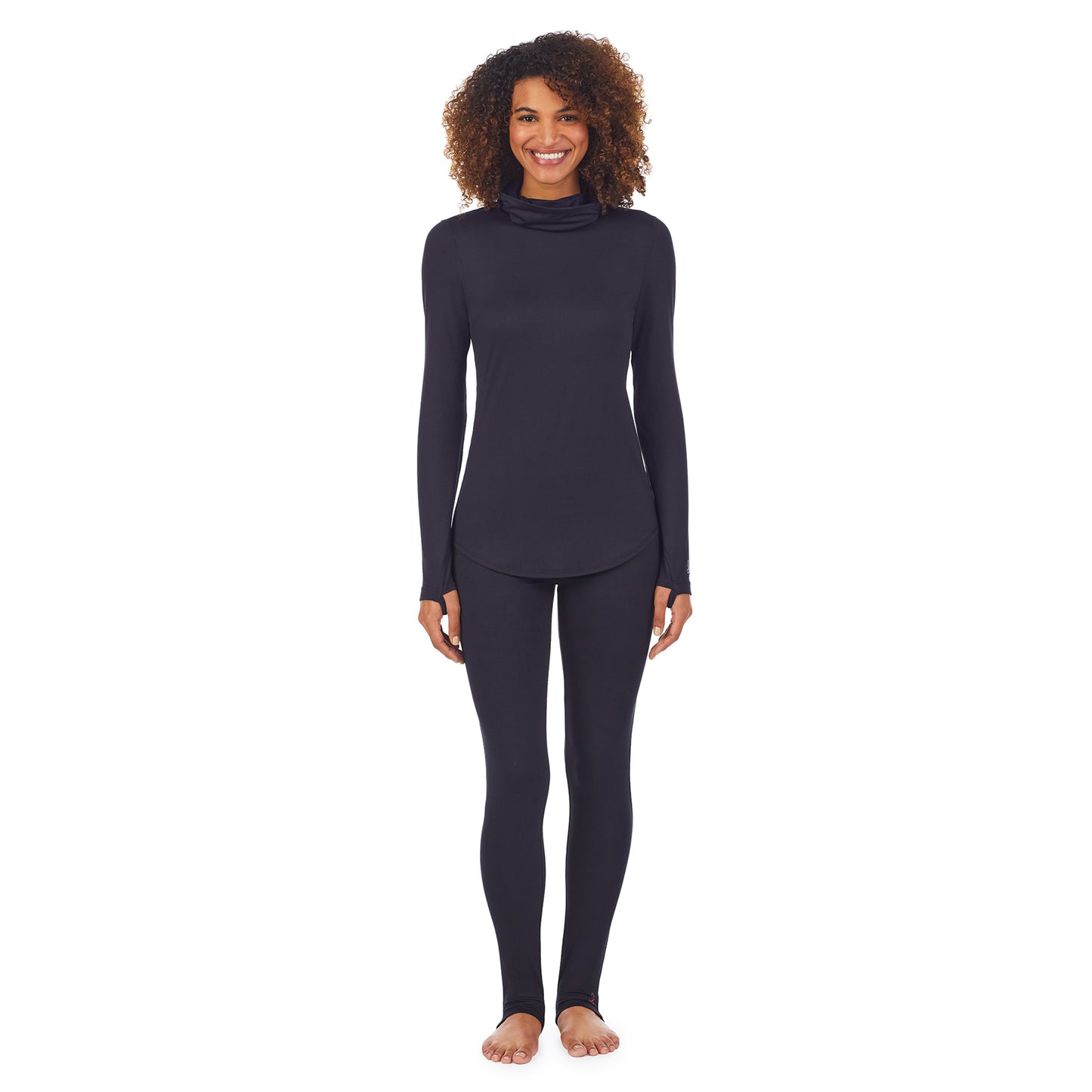Black; Model is wearing size S. She is 5'11", Bust 32", Waist 25", Hips 35".@a lady wearing black balaclava