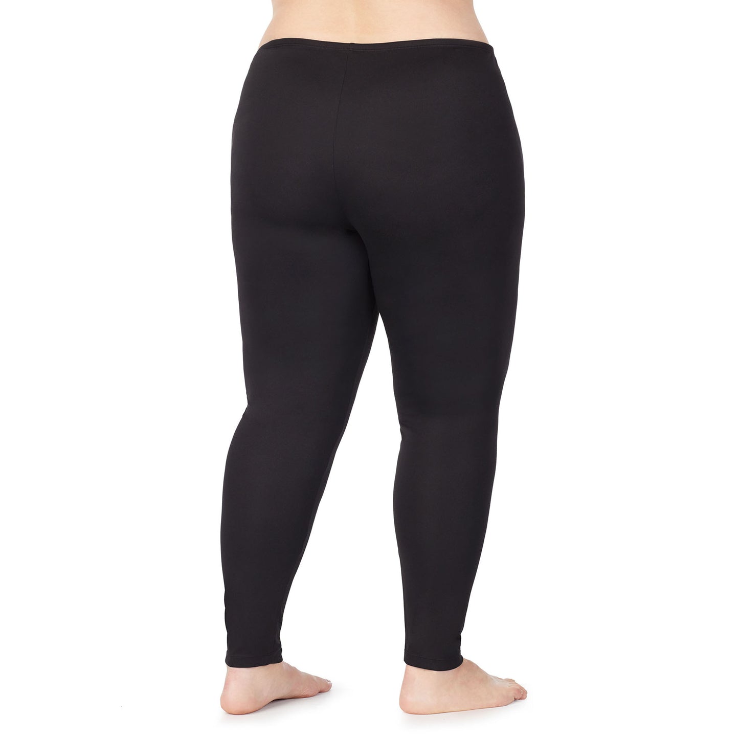 Black; Model is wearing size 1X. She is 5'9", Bust 38", Waist 36", Hips 48.5".@lower body of A model wearing black legging