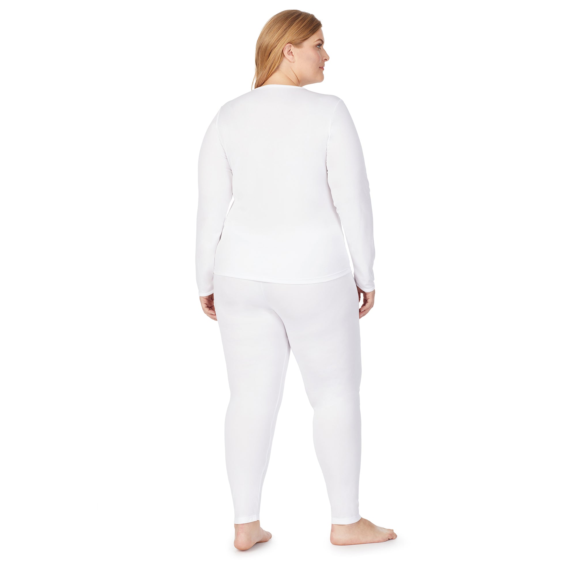A model wearing white legging
