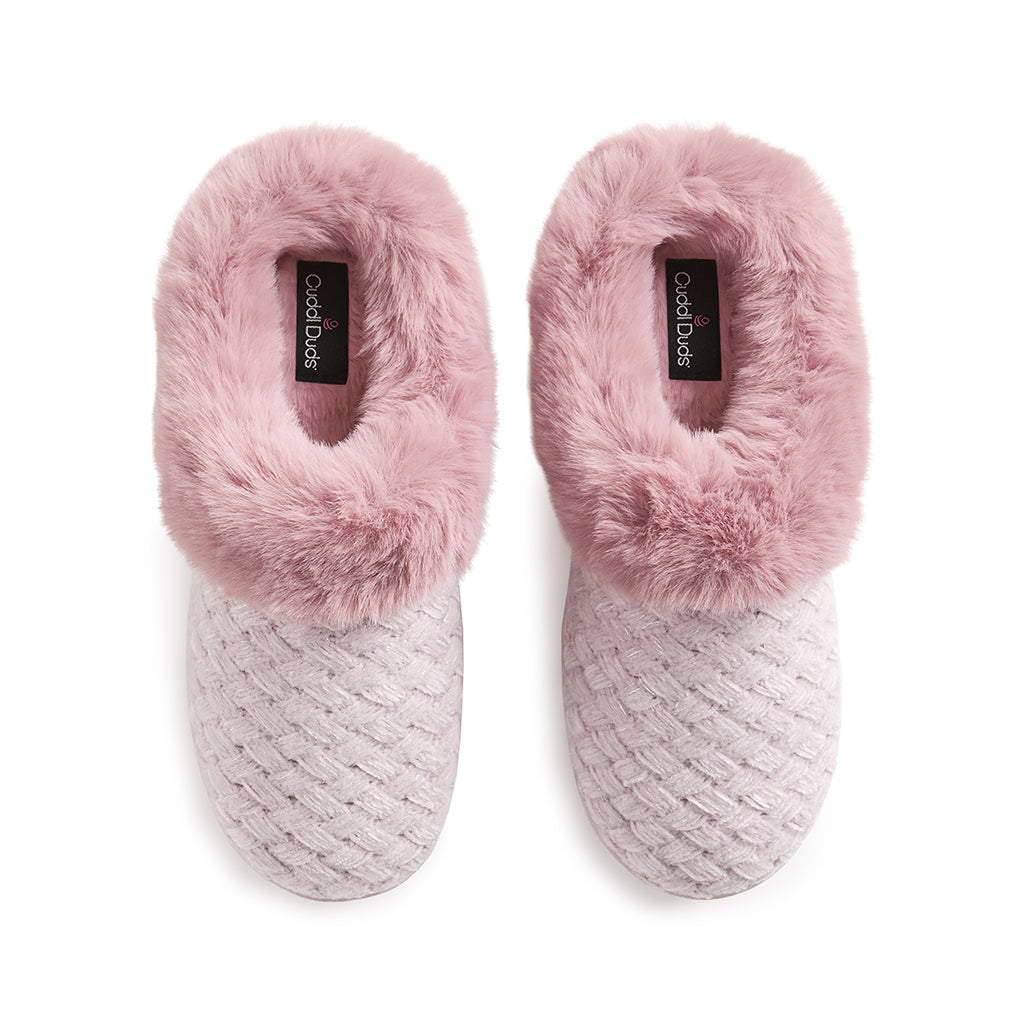 Lurex Chenille Texture Clog Slipper