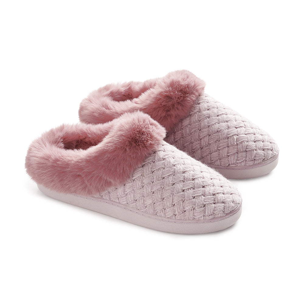 Lurex Chenille Texture Clog Slipper