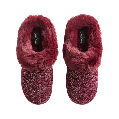 Lurex Chenille Texture Clog Slipper