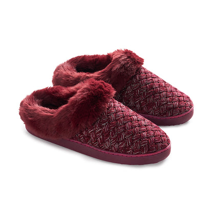Lurex Chenille Texture Clog Slipper