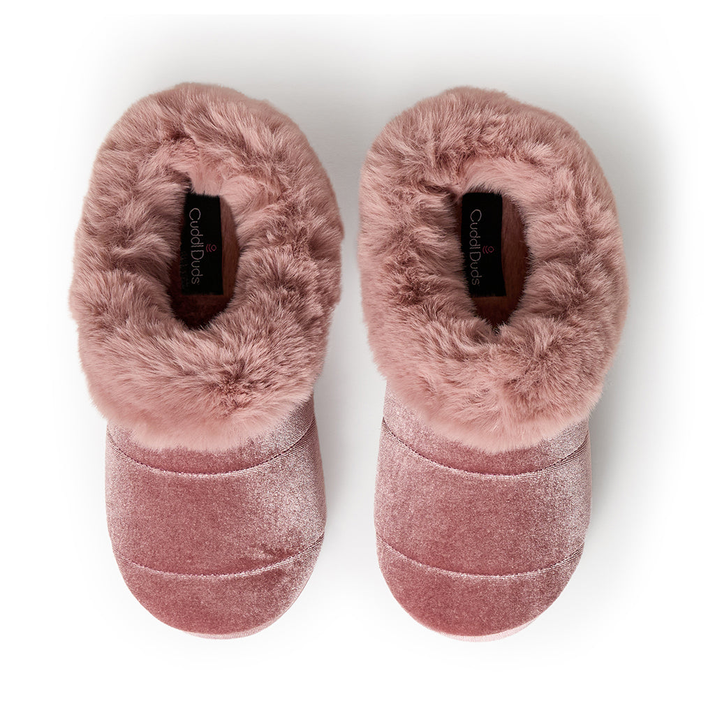 Sepia Rose; @Puff Velour Clog Slipper