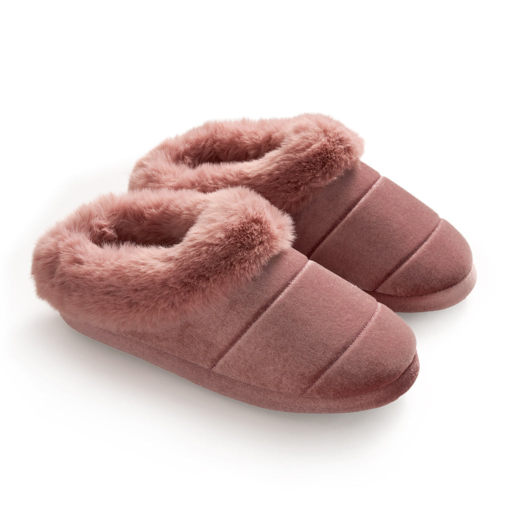 Puff Velour Clog Slipper