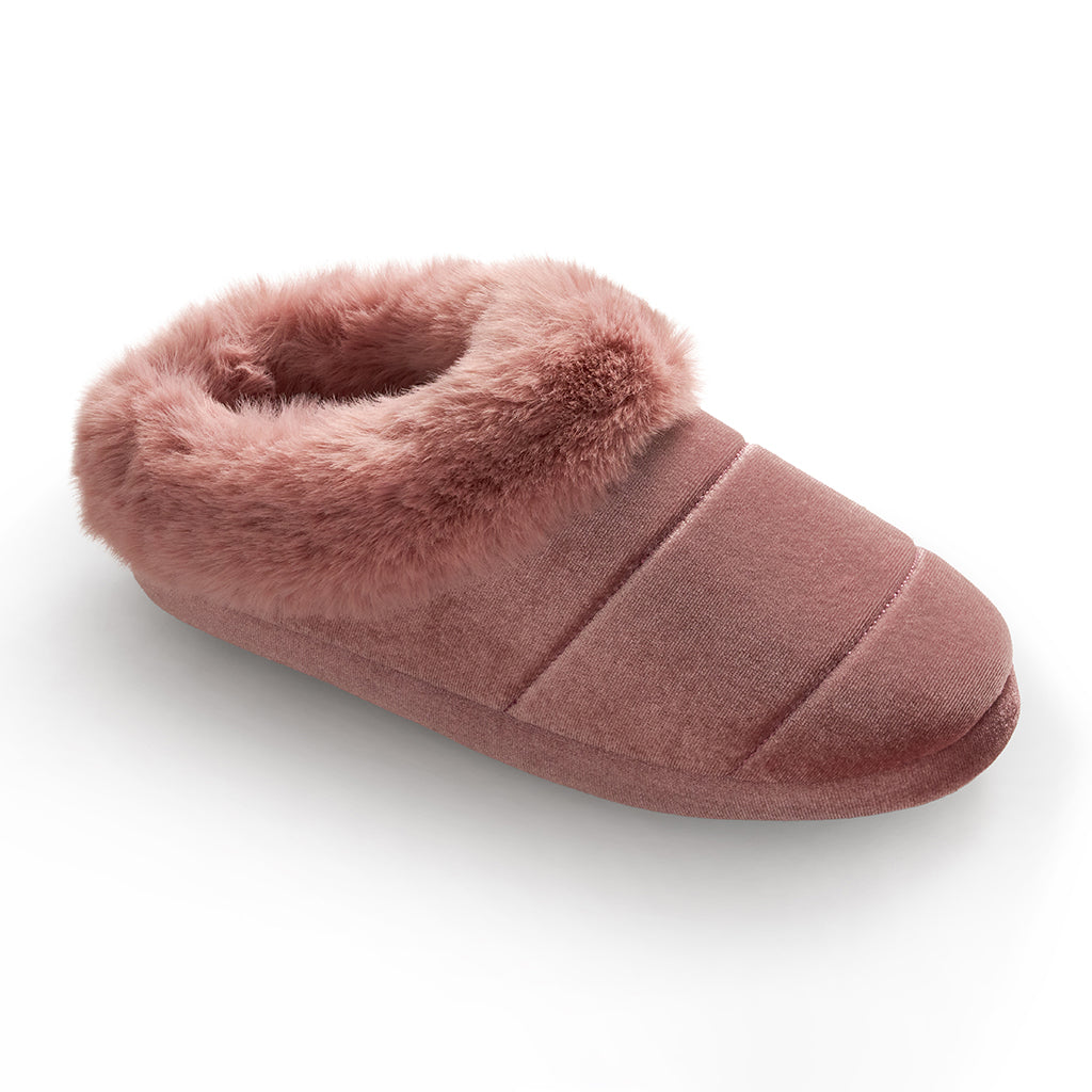 Sepia Rose; @Puff Velour Clog Slipper