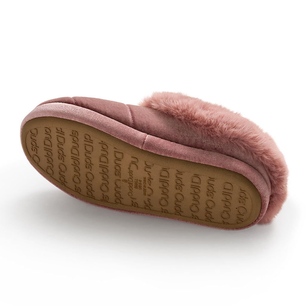 Puff Velour Clog Slipper